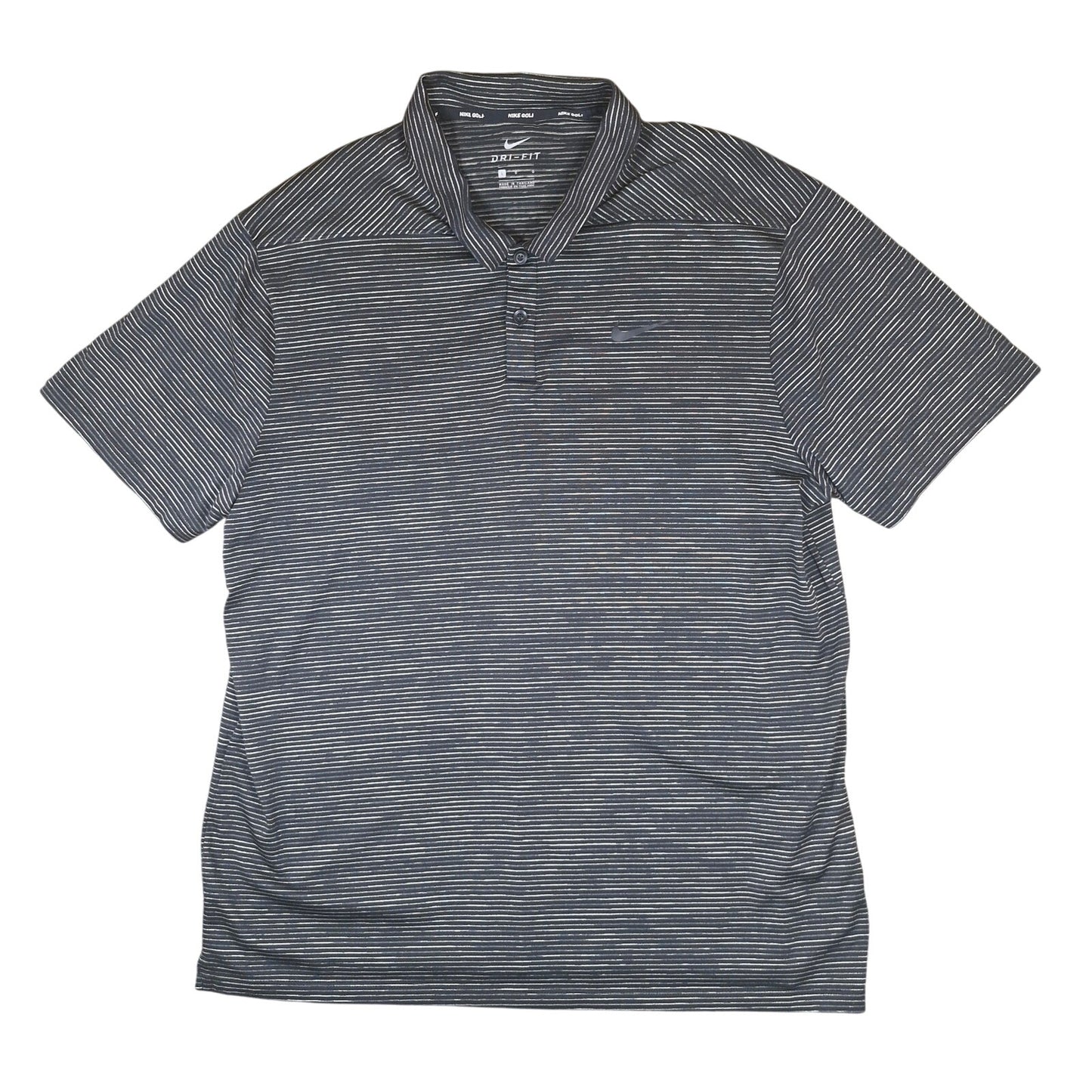 Nike Tiger Woods TW Dri-FIT Black Stripe Golf Polo Shirt Men’s Large