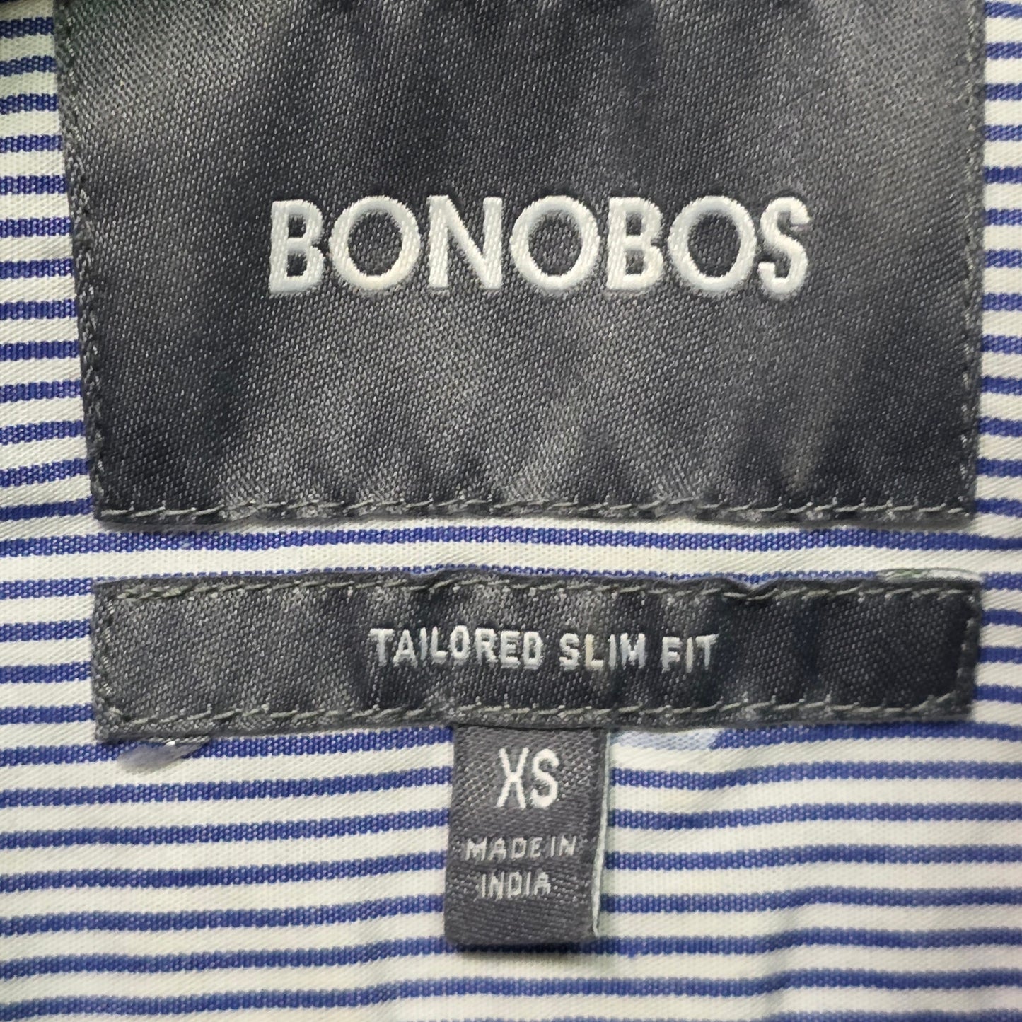 Bonobos Slim Fit Button Down Shirt Men XS Blue Casual Workwear