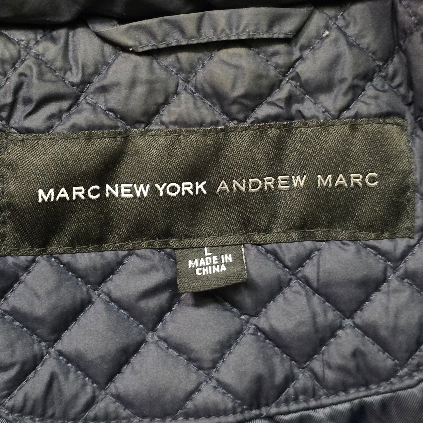 Marc New York Puffer Jacket Men’s L Black Quilted Filled
