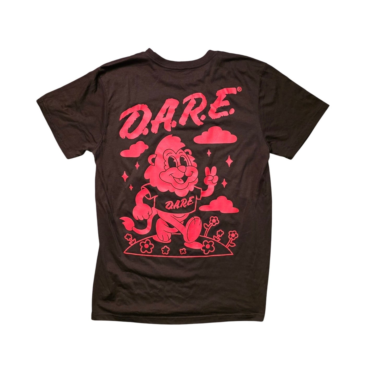 D.A.R.E. Daren the Lion T-Shirt Men M Black Graphic Tee NWOT