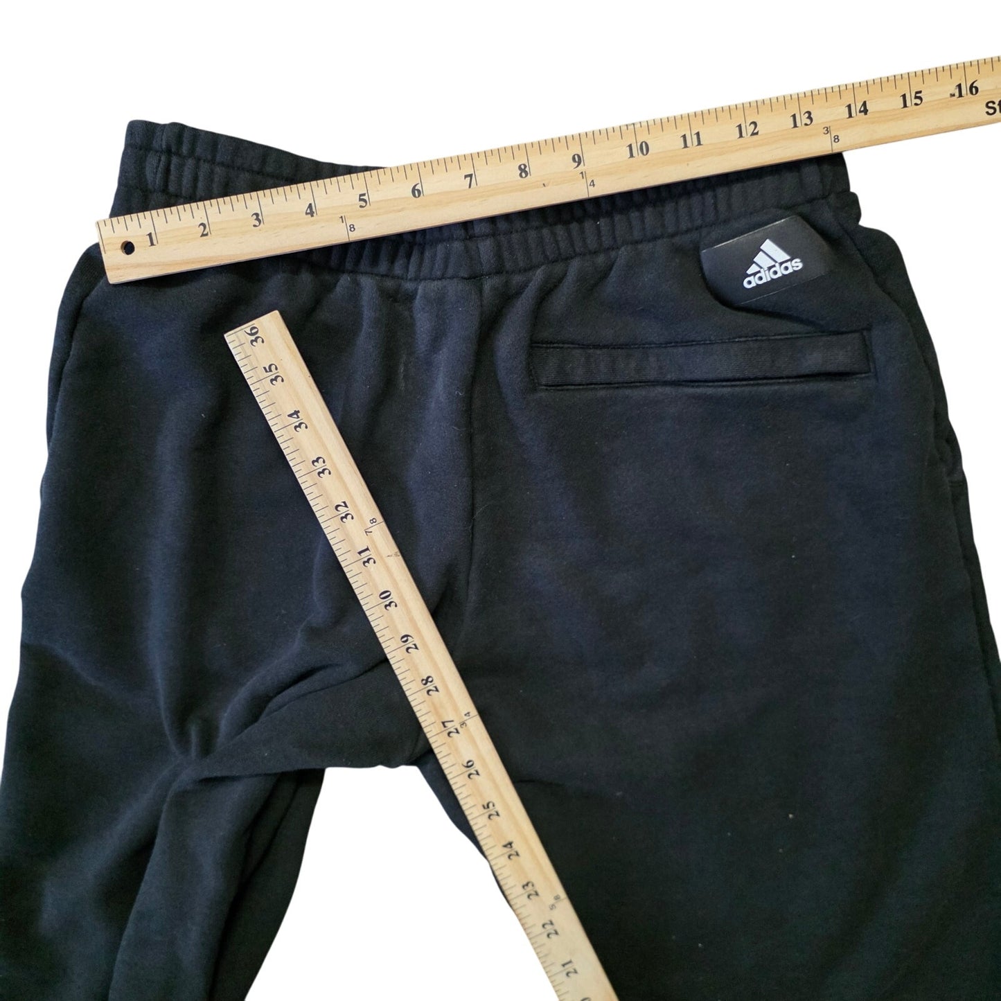 Adidas Sportswear Future Icons Logo Graphic Pants Men’s Medium Black Cotton Blend - no drawstrings