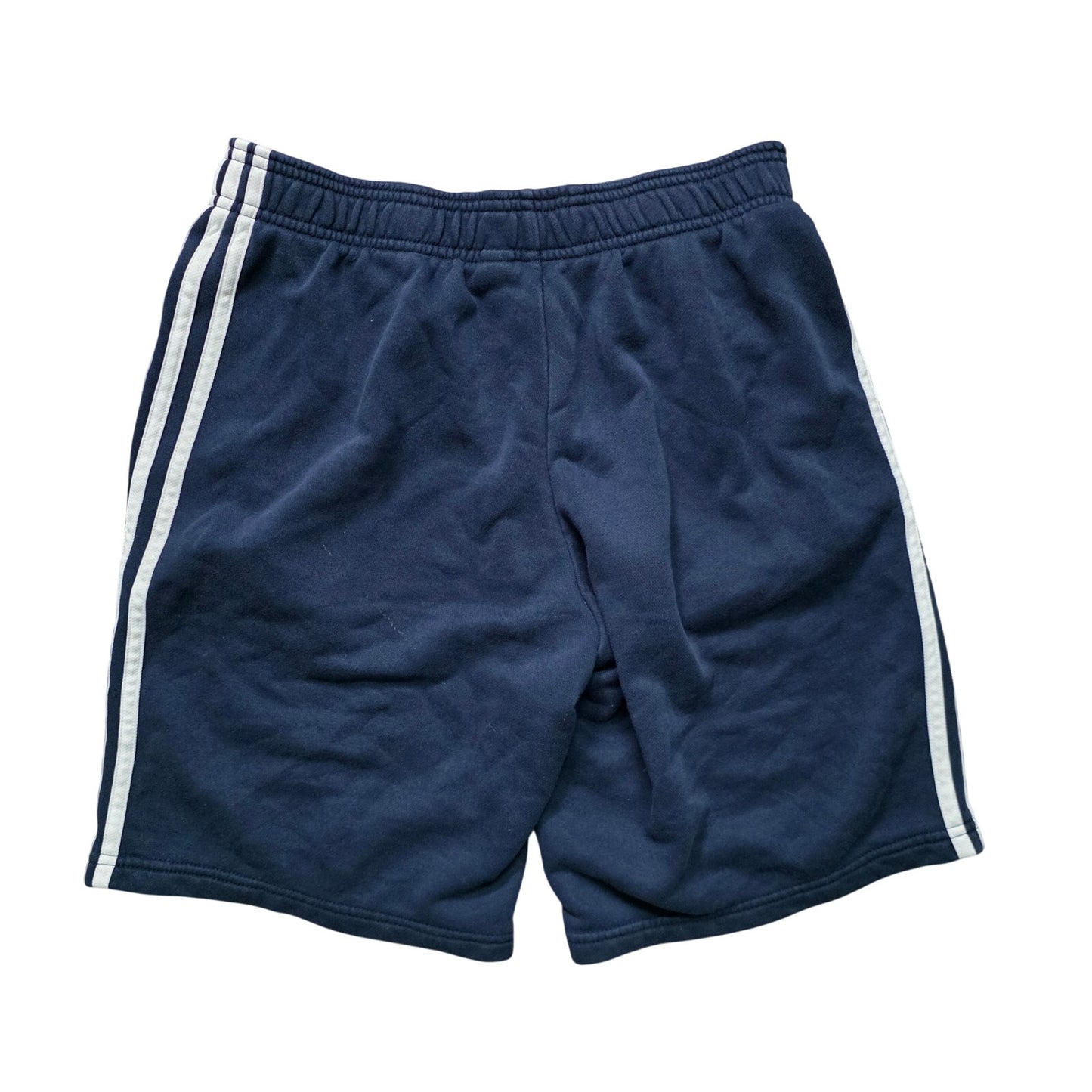 Adidas Boys Running Shorts L Blue Stretch Waist Pocket Drawstring
