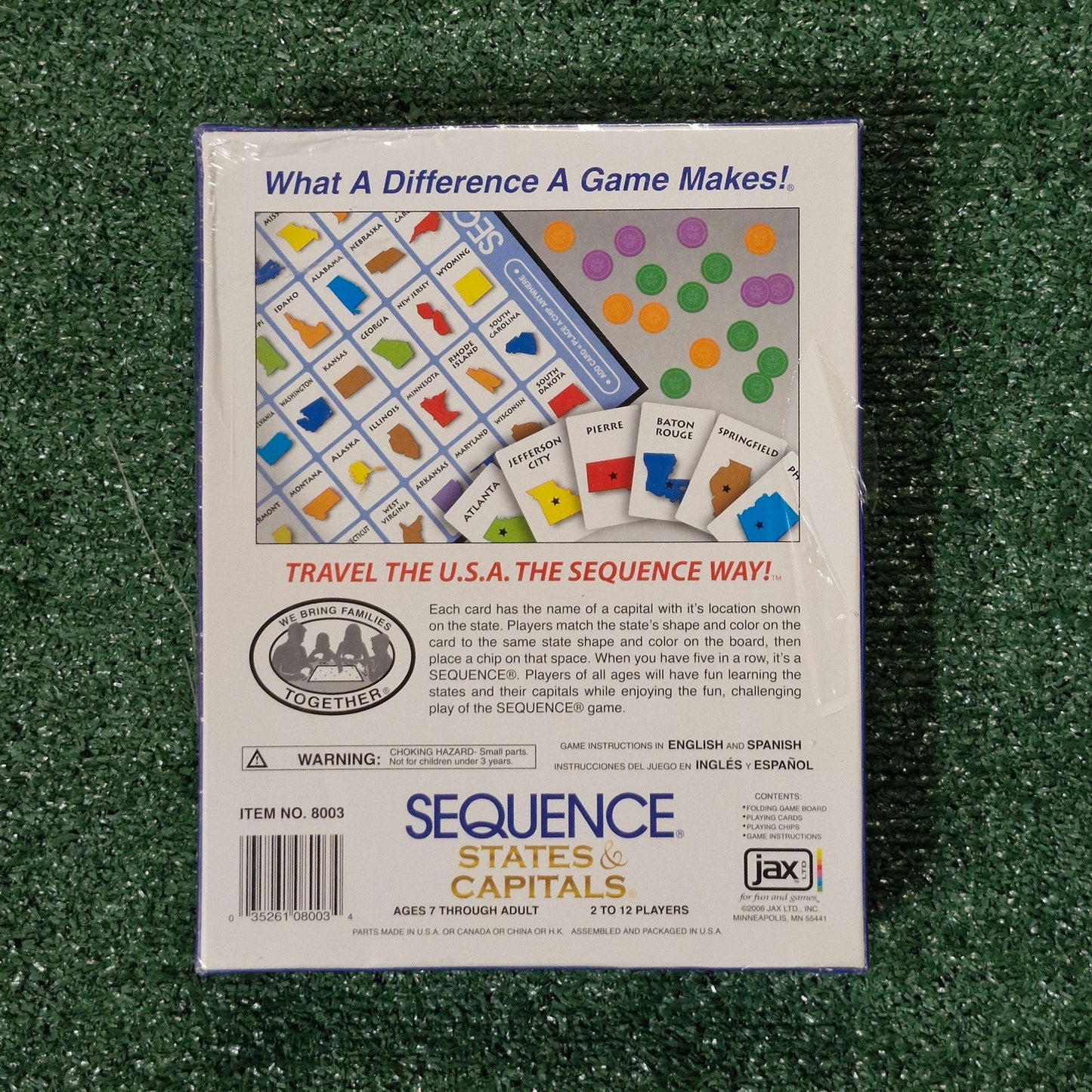 Sequence Board Game Contemporary Strategy Family Fun Open Box Complete