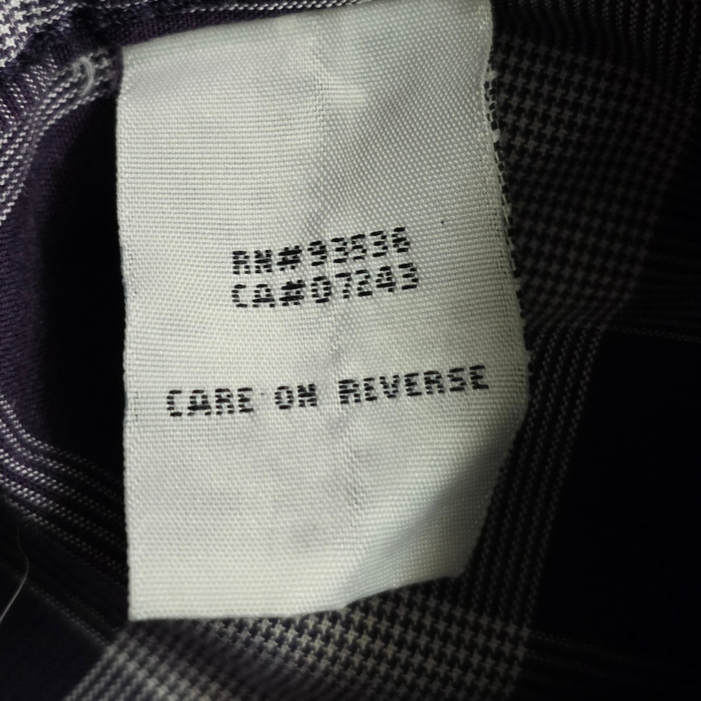 Marc Ecko Check Shirt Men’s L Purple Cotton Long Sleeve Casual