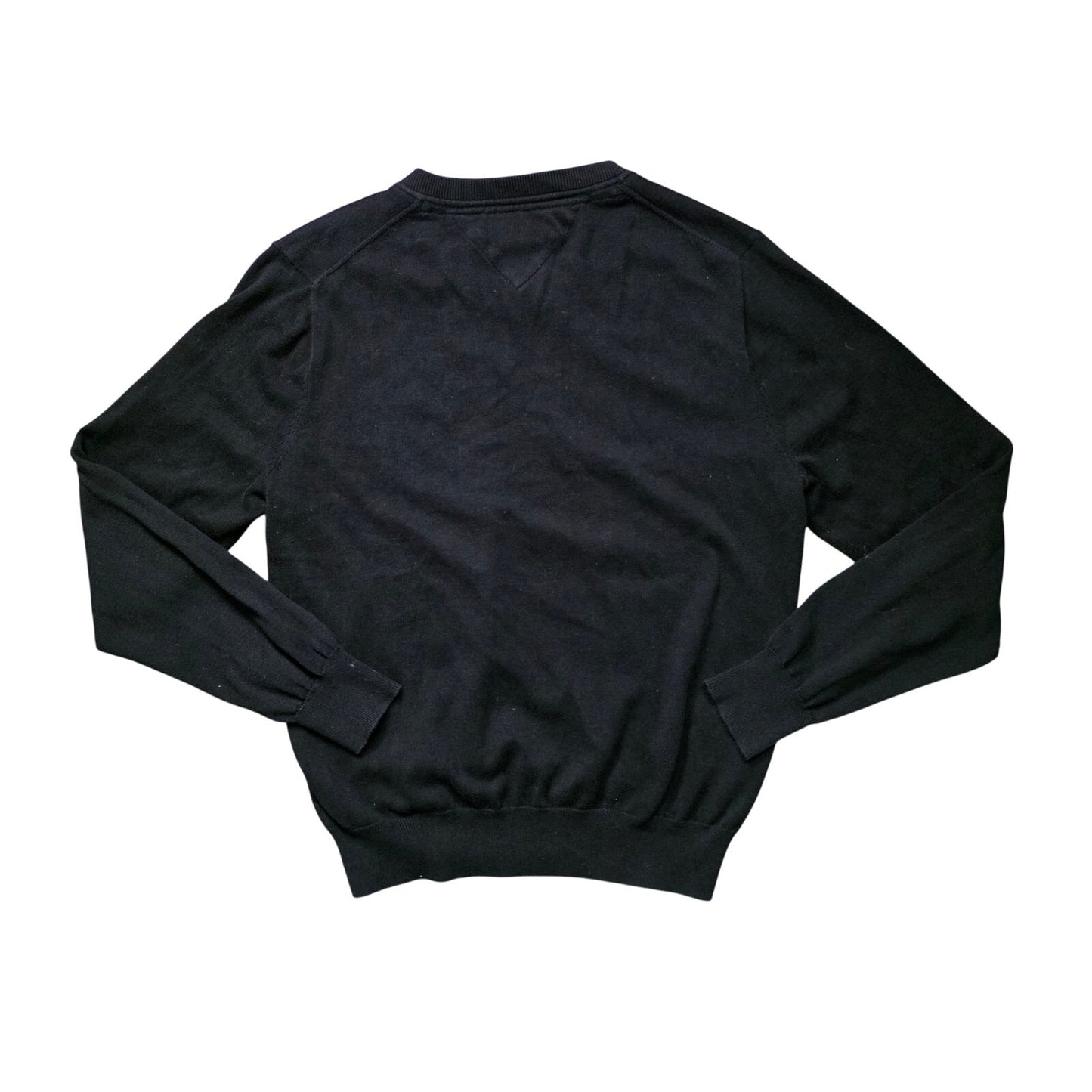 Tommy Hilfiger Pullover Sweatshirt Men S Black V-Neck Long Sleeve