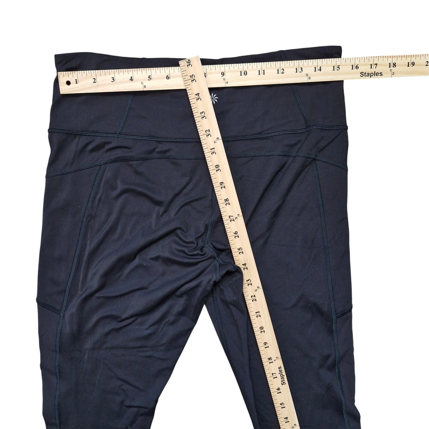 Athleta Rainier High-Rise Leggings Women’s 1X Black Fleece-Lined Trail Running