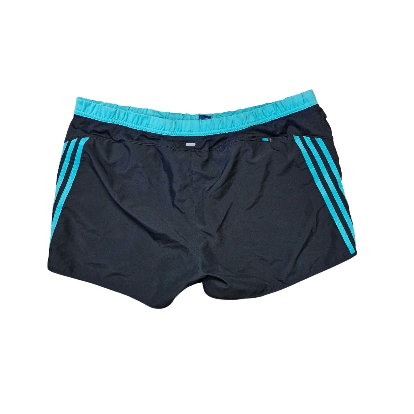Adidas Response Climalite Running Shorts Women’s Size XL Black with Teal Stripes