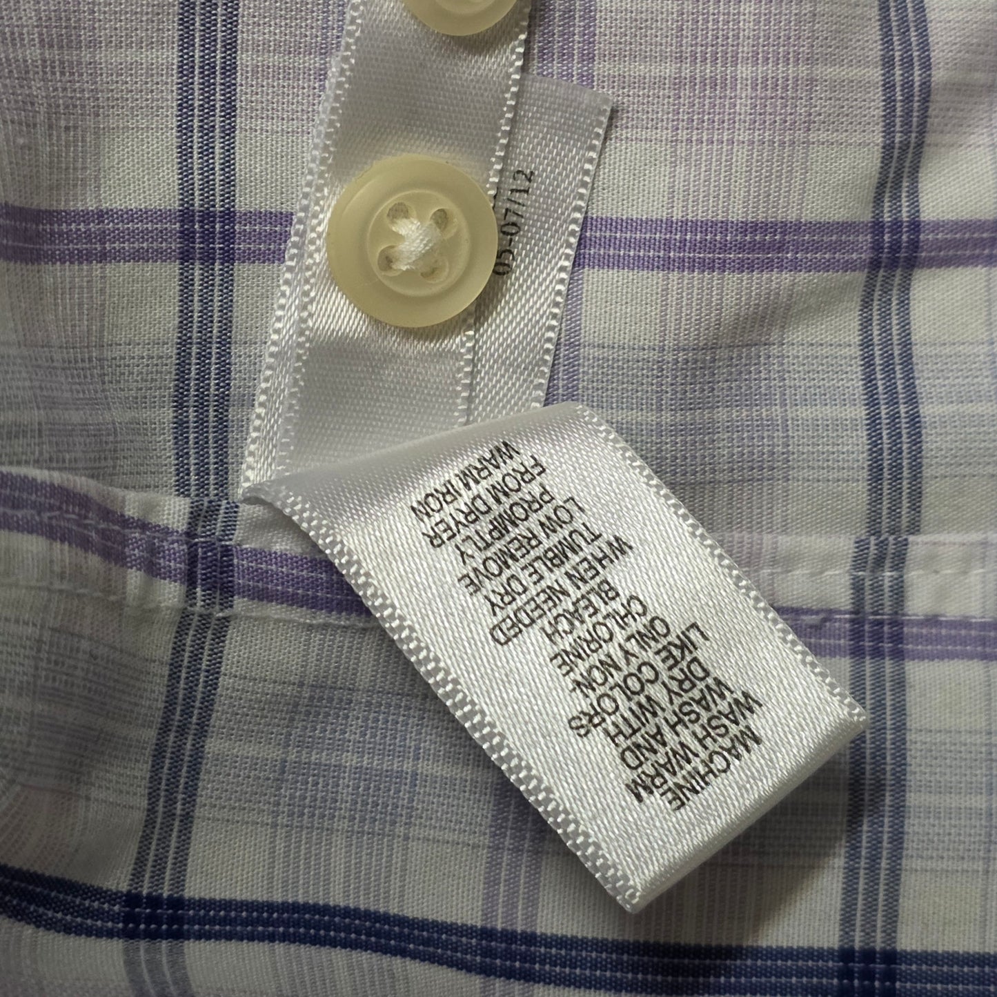 Banana Republic Purple Striped Non-Iron Button Up Shirt Men’s XL