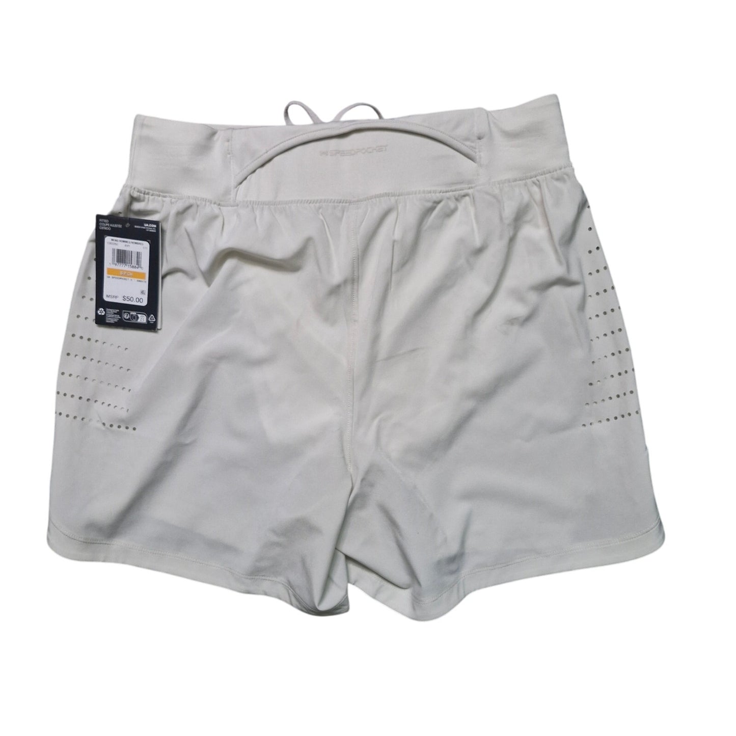 Under Armour Women’s Gray Speedpocket Athletic Shorts Small Run Workout Quick-Dry