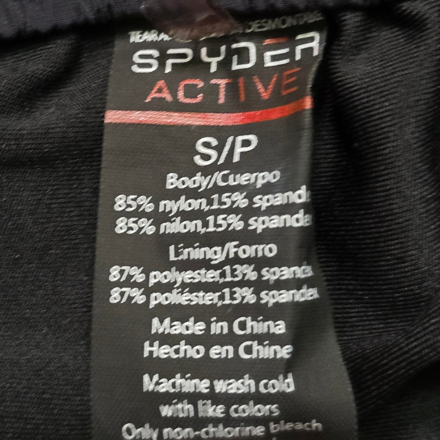 Spyder Women’s Black Lined Running Shorts Size S Gym Active