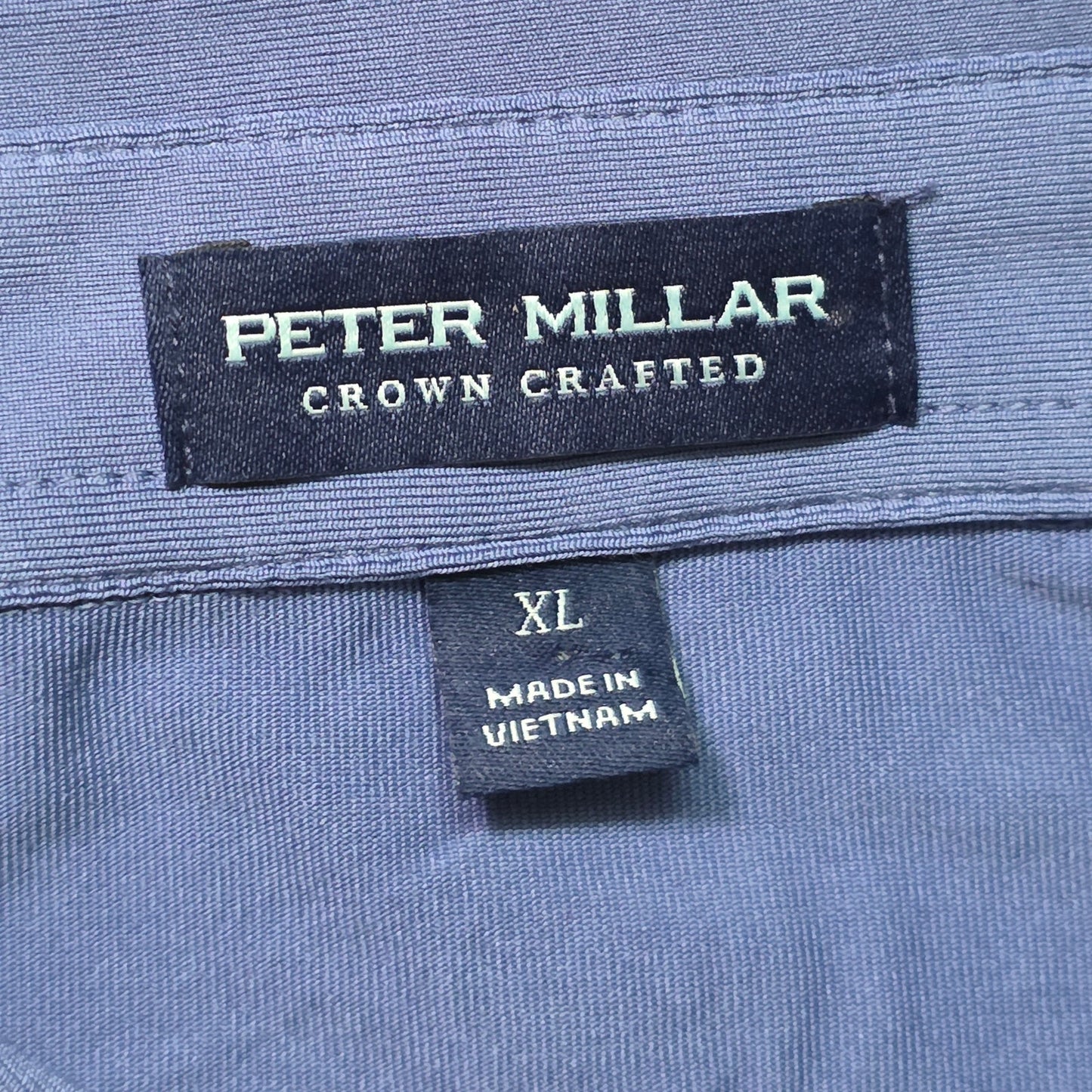Peter Millar Ledge Performance Jersey Polo Men’s XL Blue Golf Shirt