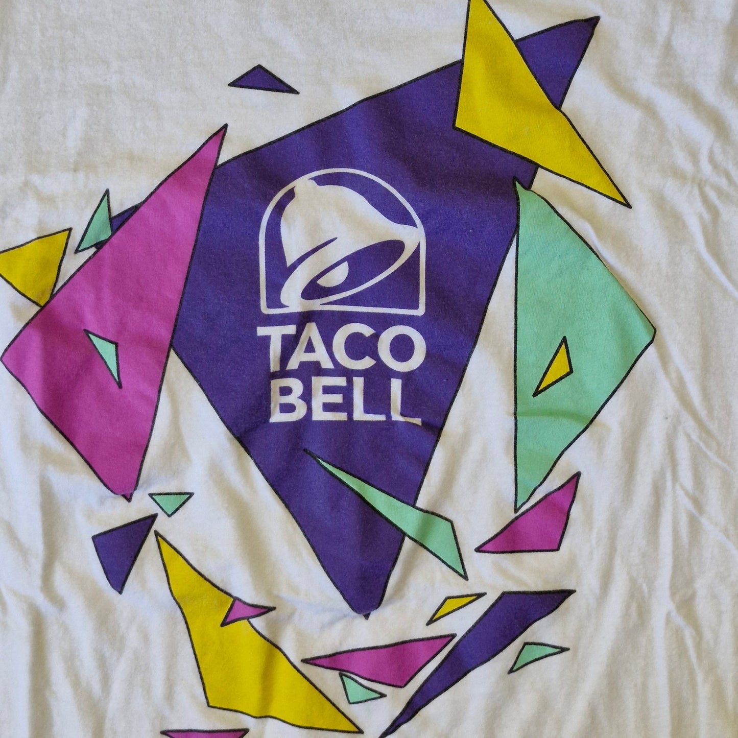 Taco Bell Retro Triangles Graphic T Shirt Mens Large