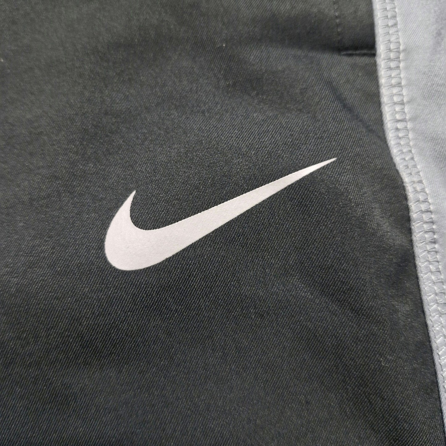 Nike Vintage Y2K Baggy Nylon Track Pants Size XL Black Gray Stripe