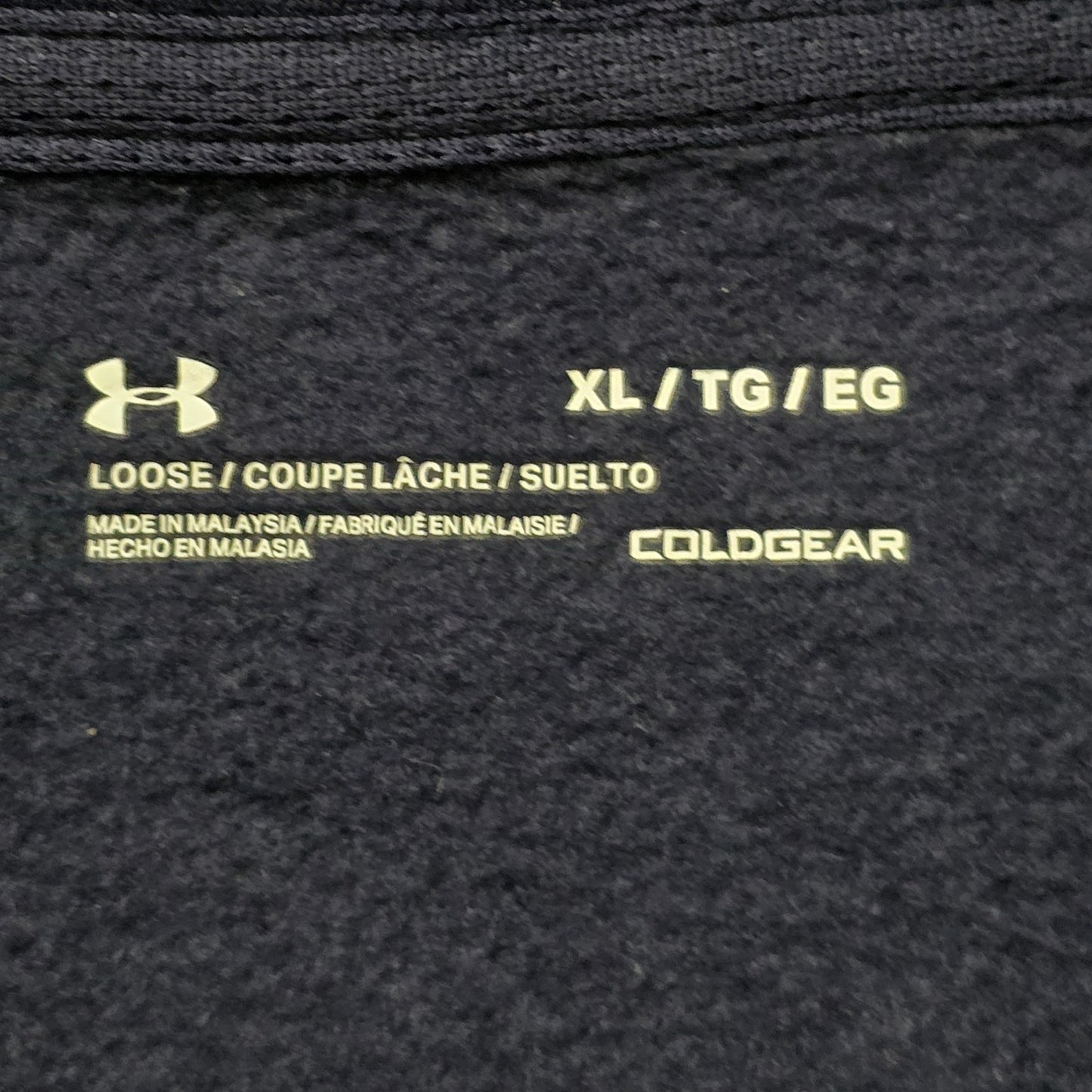 Under Armour Command 1/4 Zip Pullover Men’s XL Navy Blue Polyester