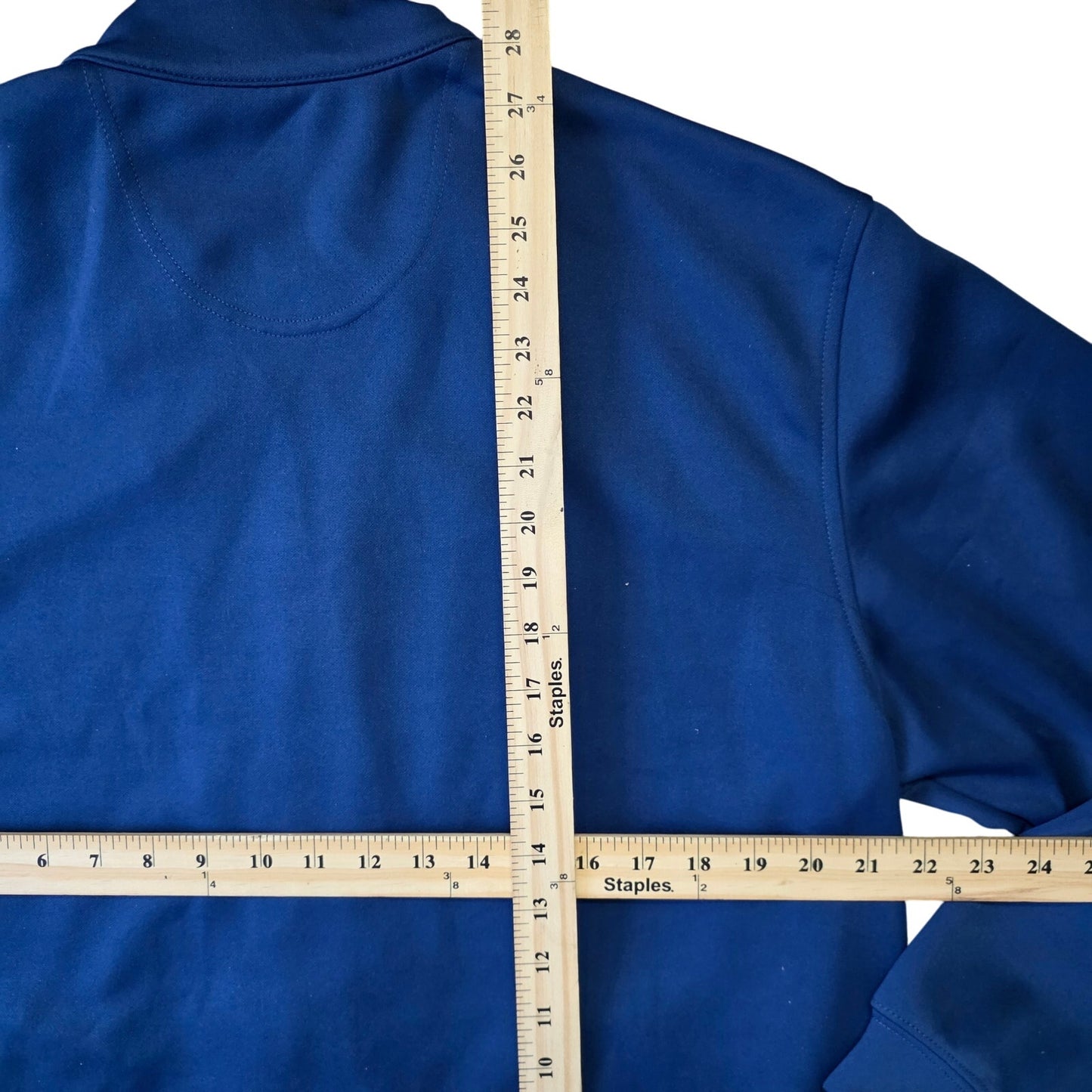 Pebble Beach Golf Jacket Mens L Blue Full Zip Stretch Outdoor Pocket