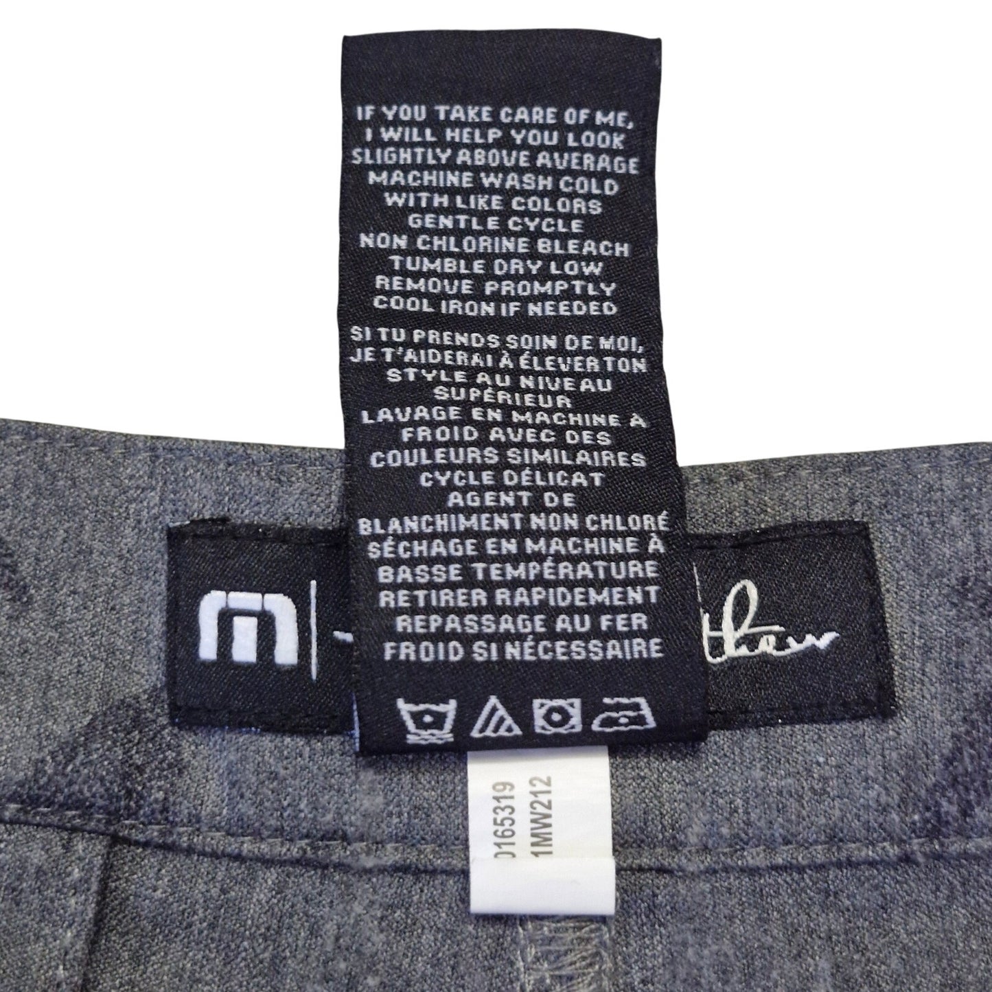 Travis Mathew Men's Gray Golf Shorts Polyester Lightweight Size 34