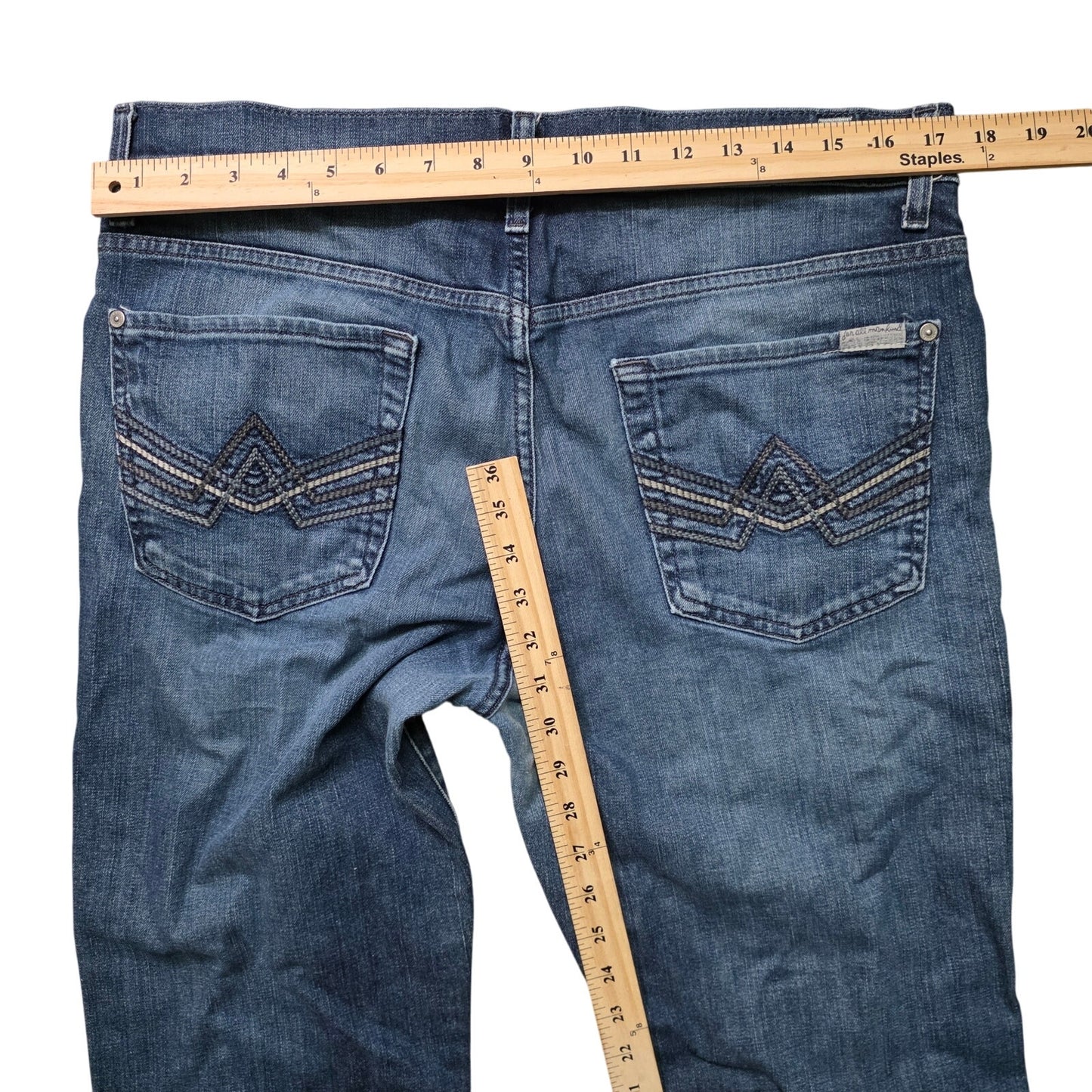 7 For All Mankind Jeans Men’s 34 Relaxed Fit Button Distressed
