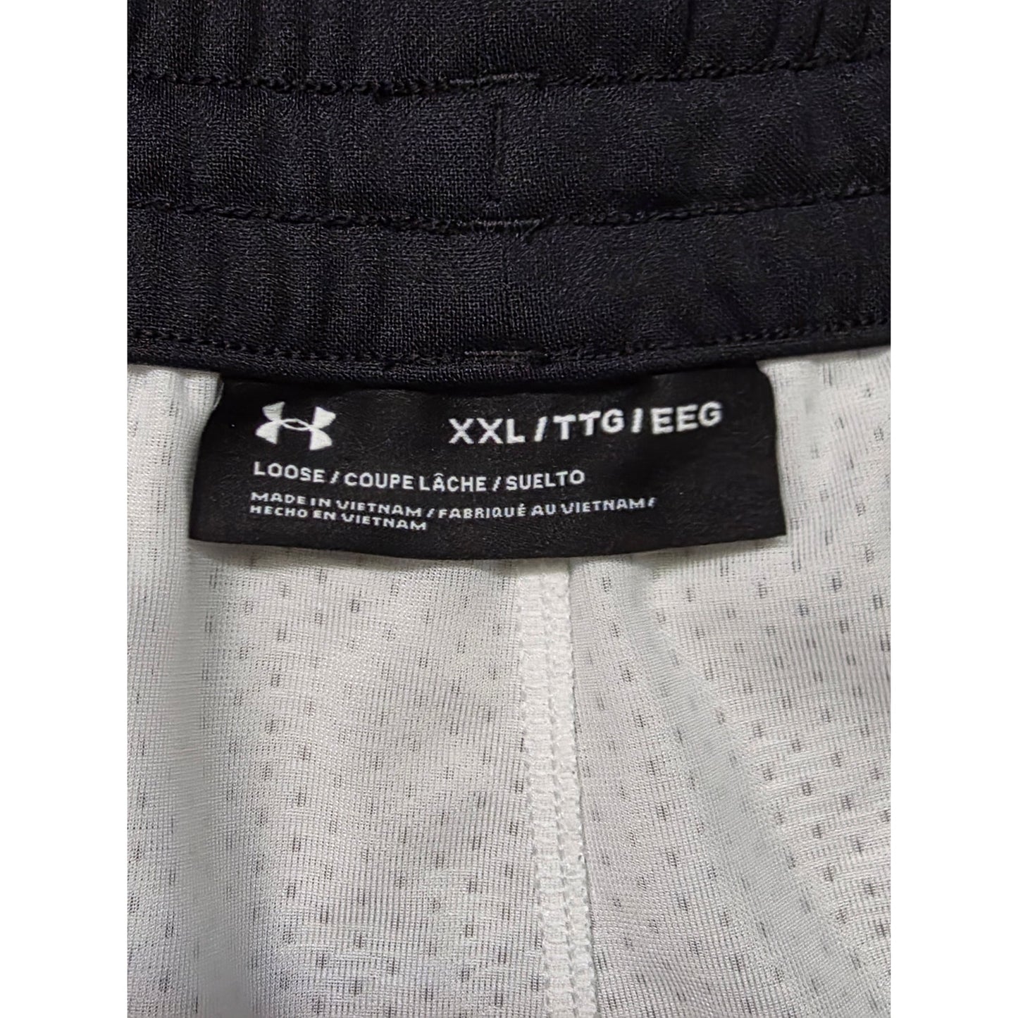 Under Armour Project Rock Shorts Men’s XXL White Mesh Iron Paradise