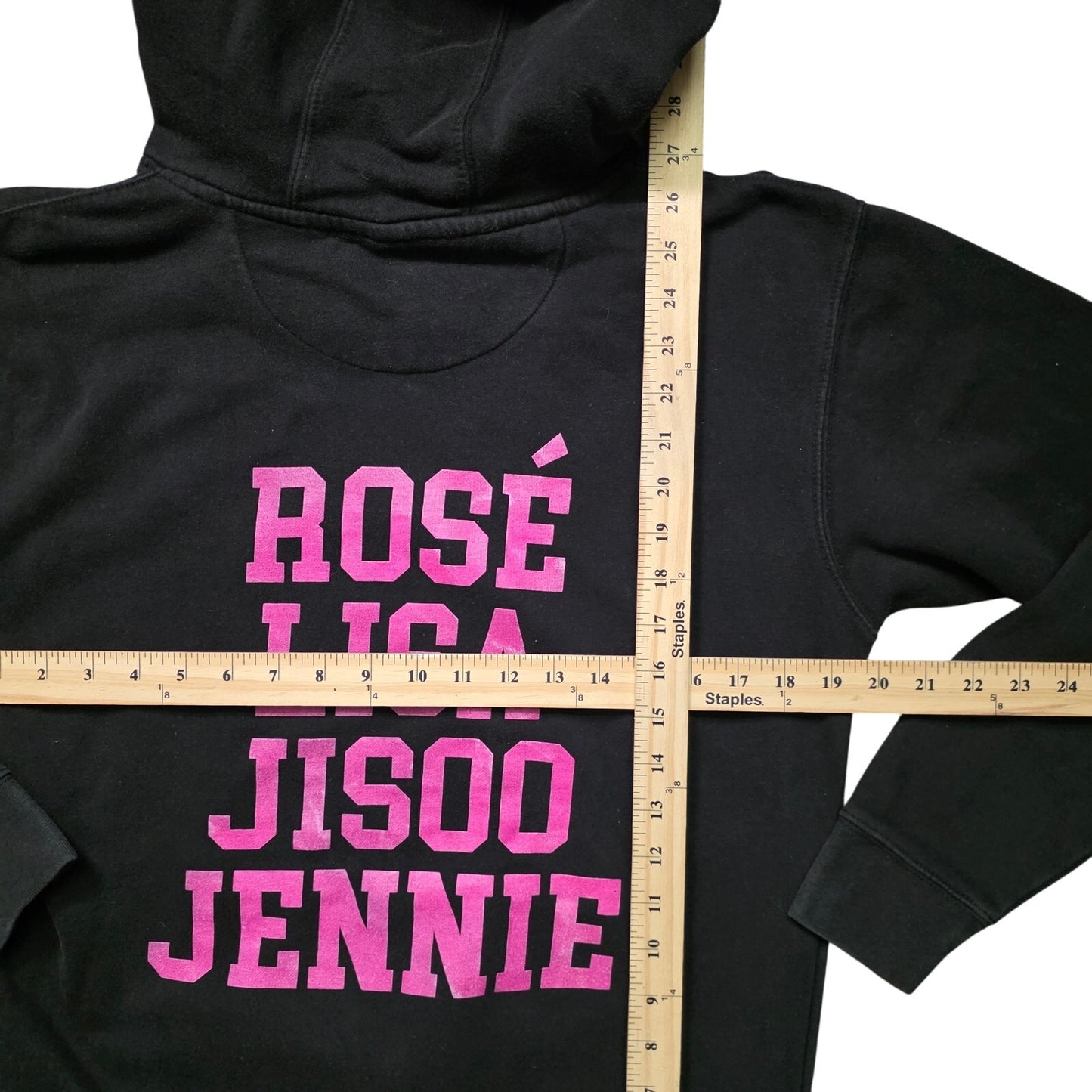 Blackpink Pullover Hoodie Women M Black Graphic K-Pop Member Name