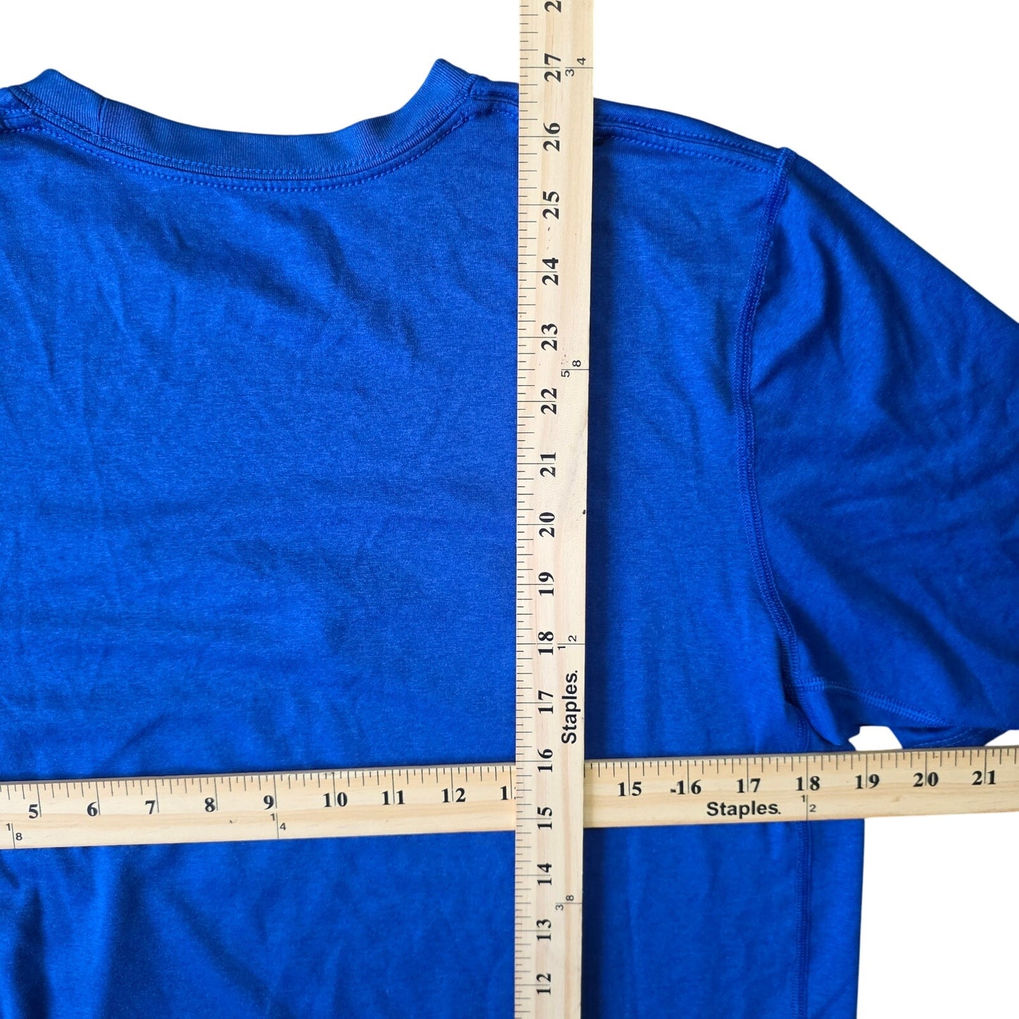 Nike Swoosh Logo T-Shirt Men’s M Blue Cotton Short Sleeve Athletic Tee