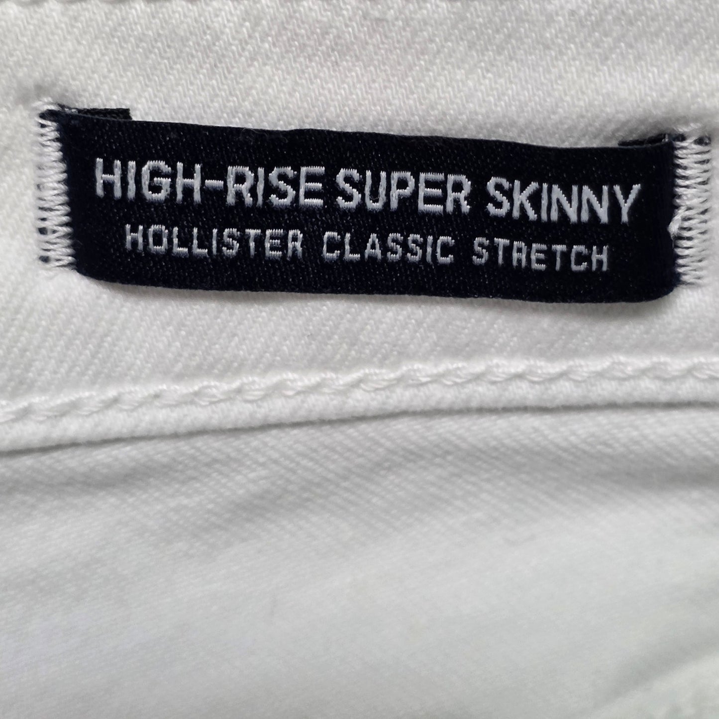 Hollister High Rise Super Skinny Jeans Women’s 28x28 White Distressed Stretch