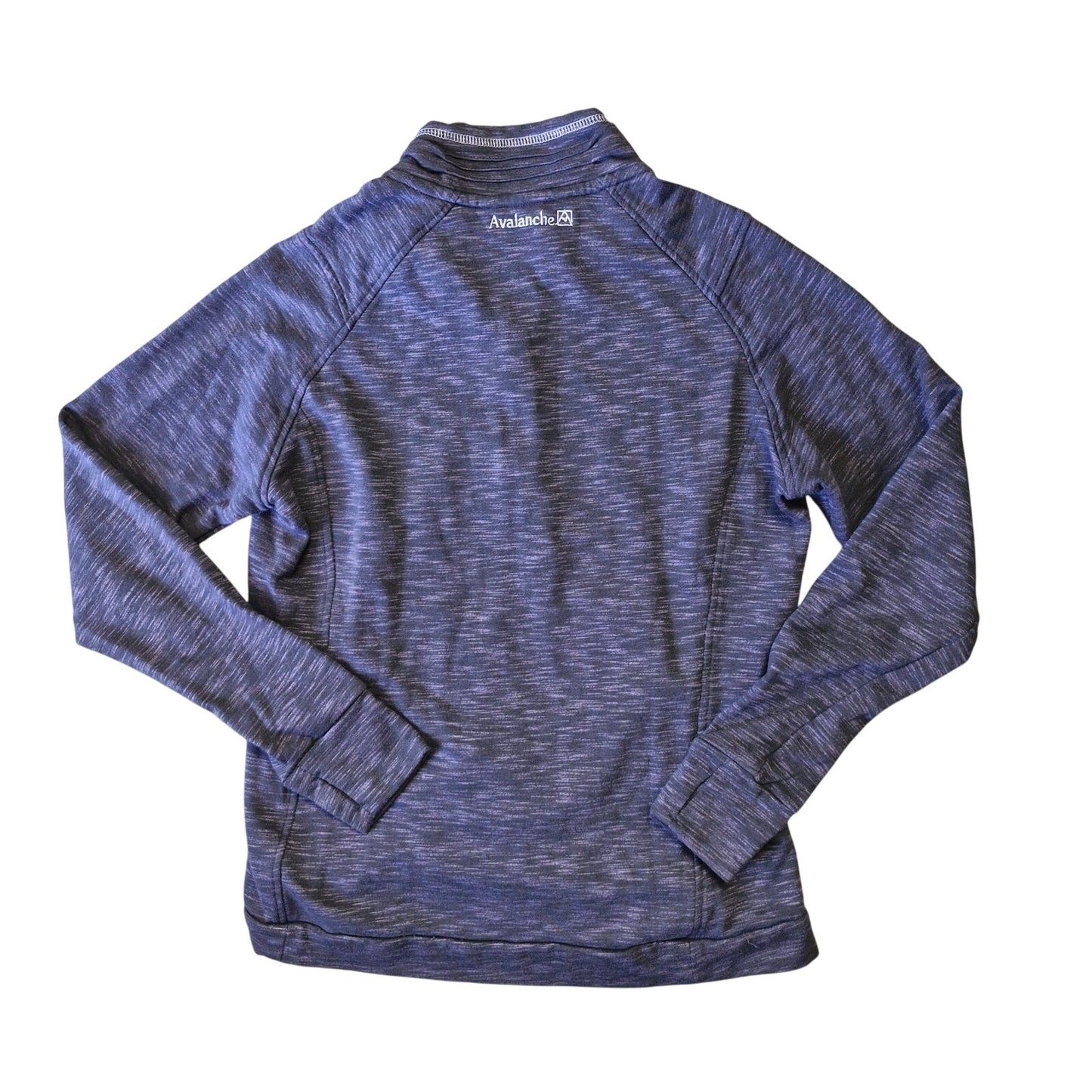 Avalanche Loma Snap Mock Neck Thumbhole Pullover Womens Large Blue/Purple