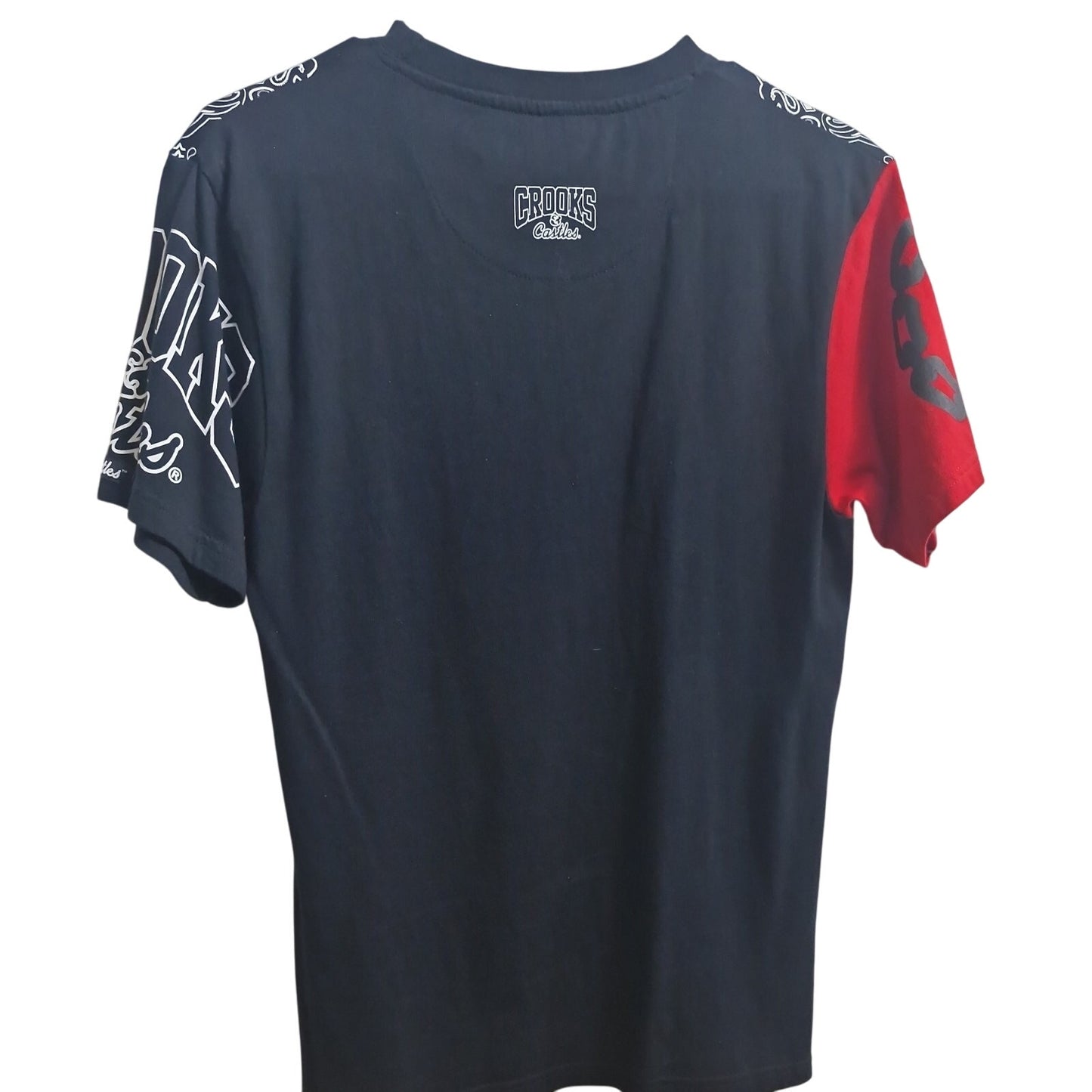 Crooks & Castles Men's Medusa bandana block color Graphic Tee T-Shirt