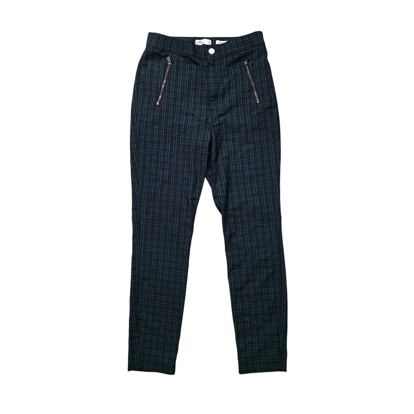 Hollister Ultra High Rise Plaid Trousers Women’s M Navy Green