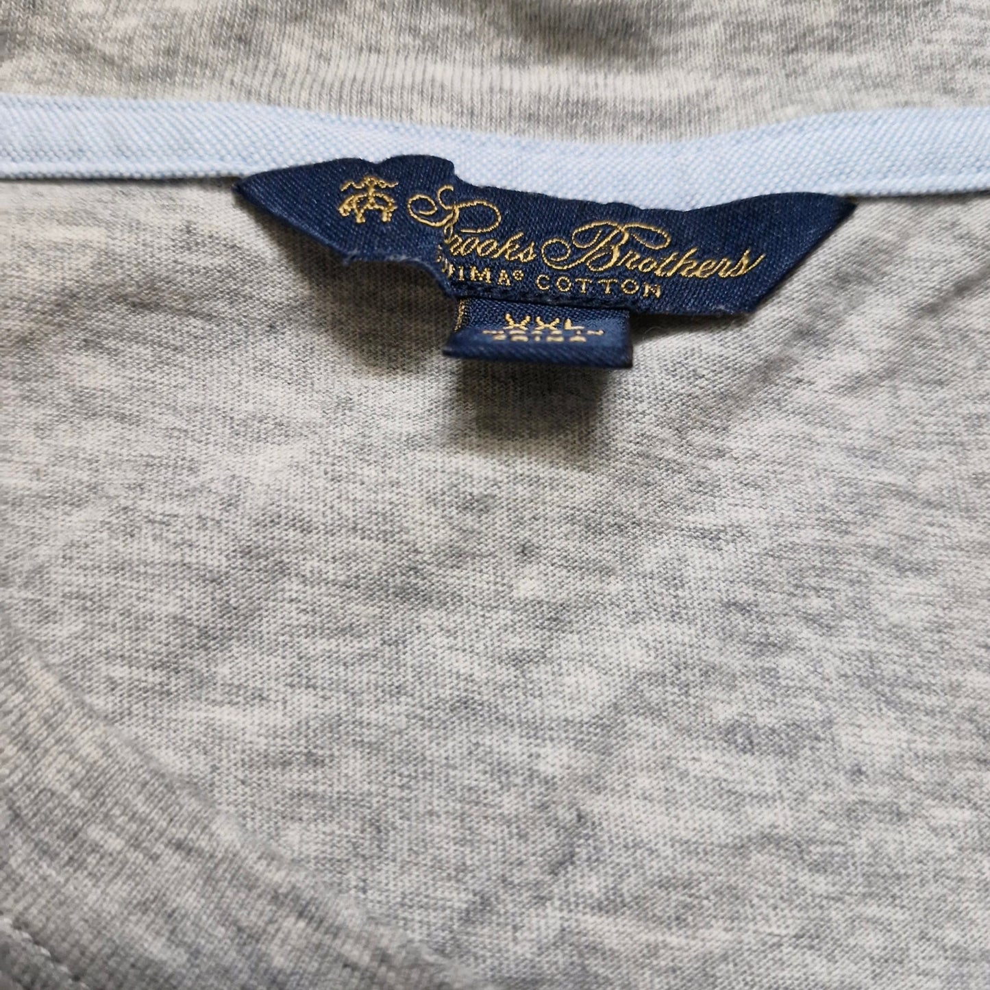 Brooks Brothers Supima Cotton T-Shirt XXL Gray Logo Tee Casual Soft Classic