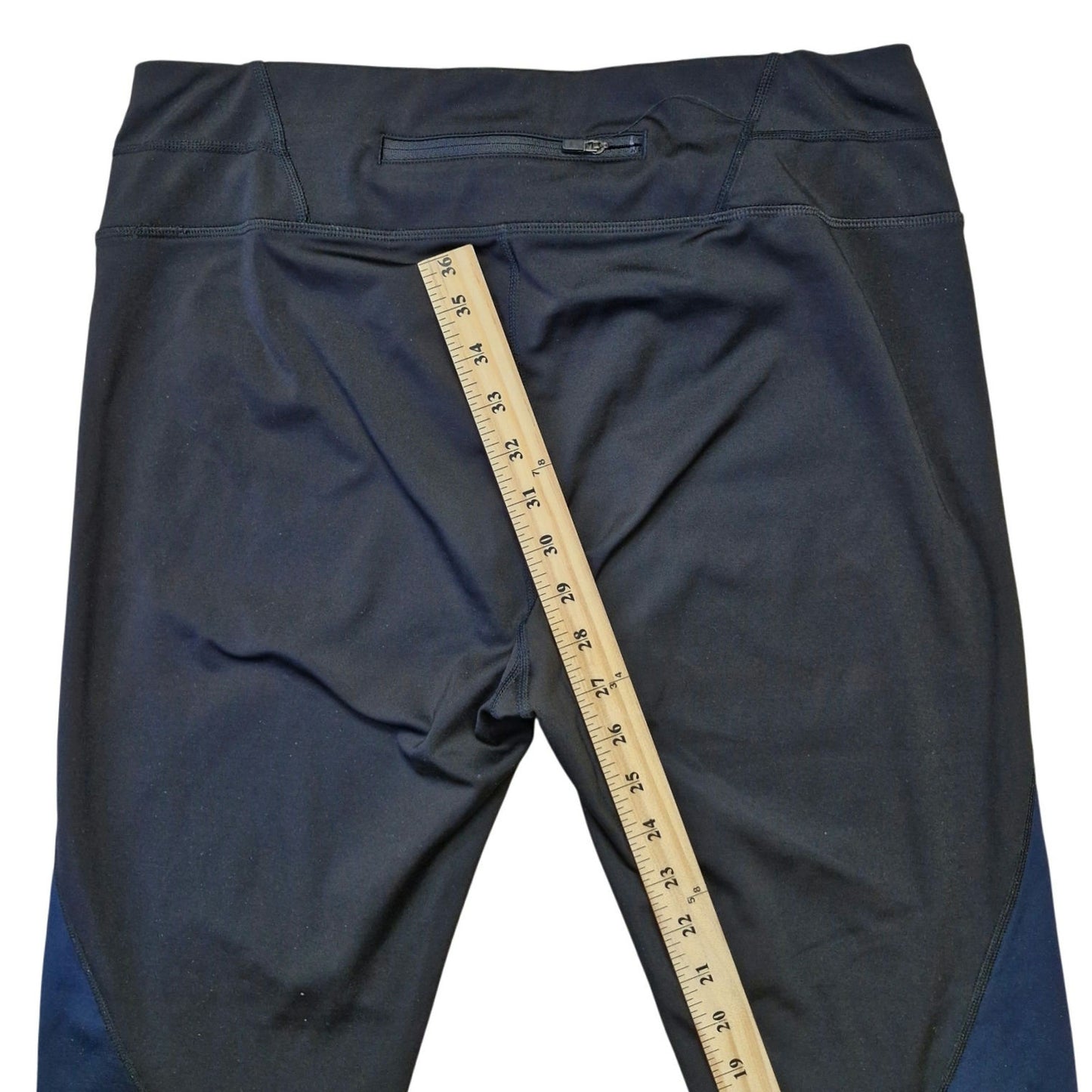 Athleta Sonar Spliced Leggings Women’s Large Tall Black Blue Yellow