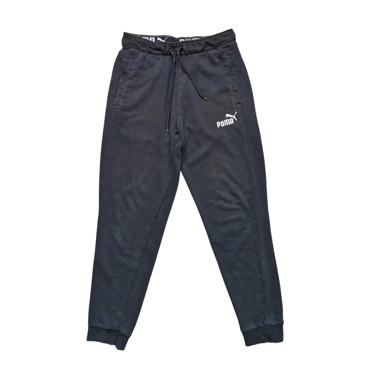 Puma Jogger Sweatpants Men’s Small Black Tapered Fit Athleisure Normcore