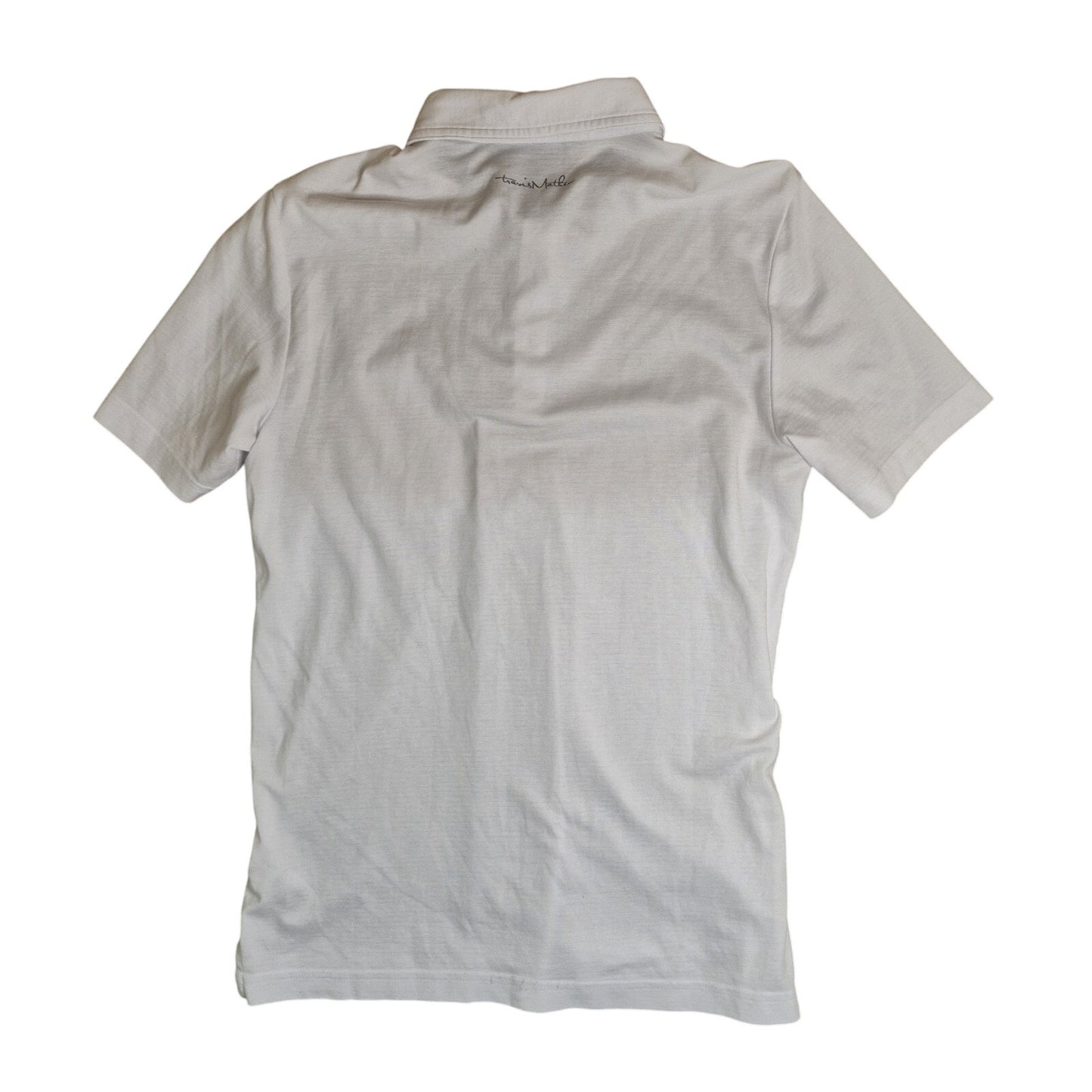 TRAVIS MATTHEW GOLF POLO SHIRT WHITE FRONT POCKET SIZE M
