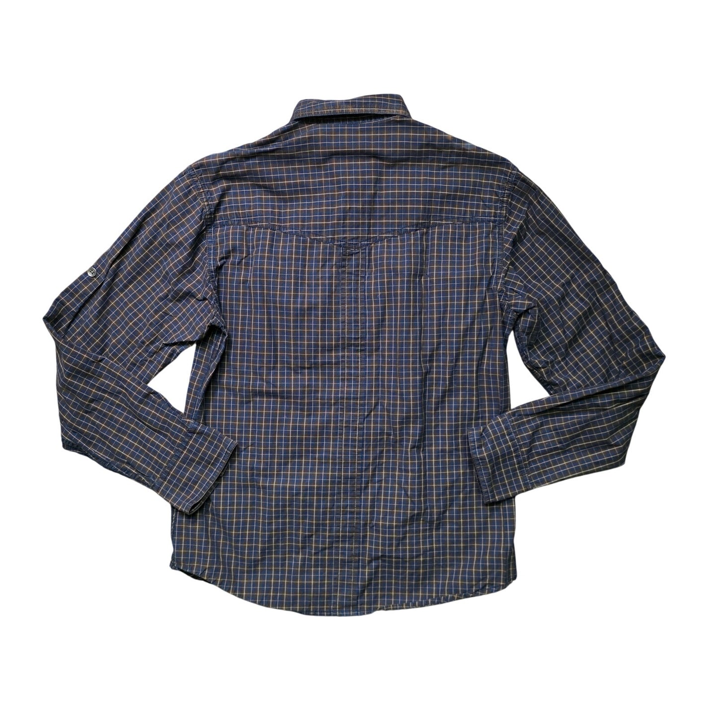 Wrangler Division 47 Checkered Long Sleeve Shirt Men M Casual Western
