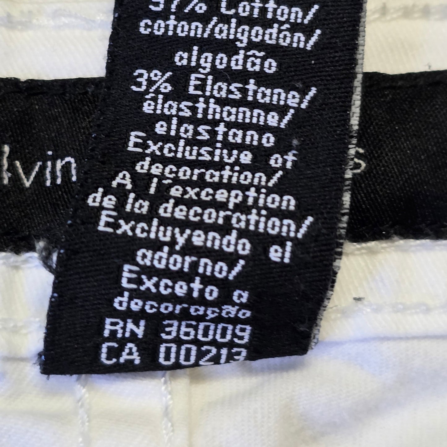 Calvin Klein Jeans Skinny Crop Pants Womens 14 White