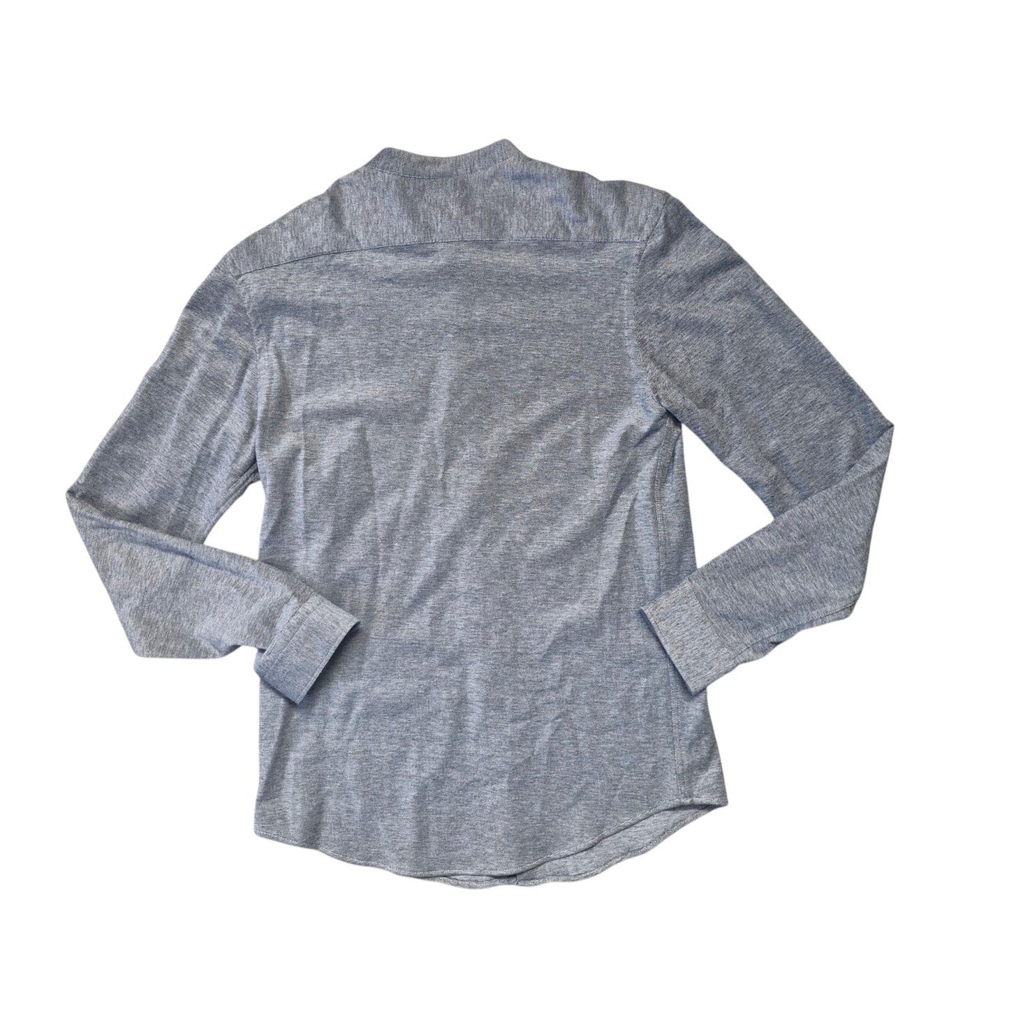 Zara Dress Shirt Men’s L Gray Slim Fit Collared Long Sleeve