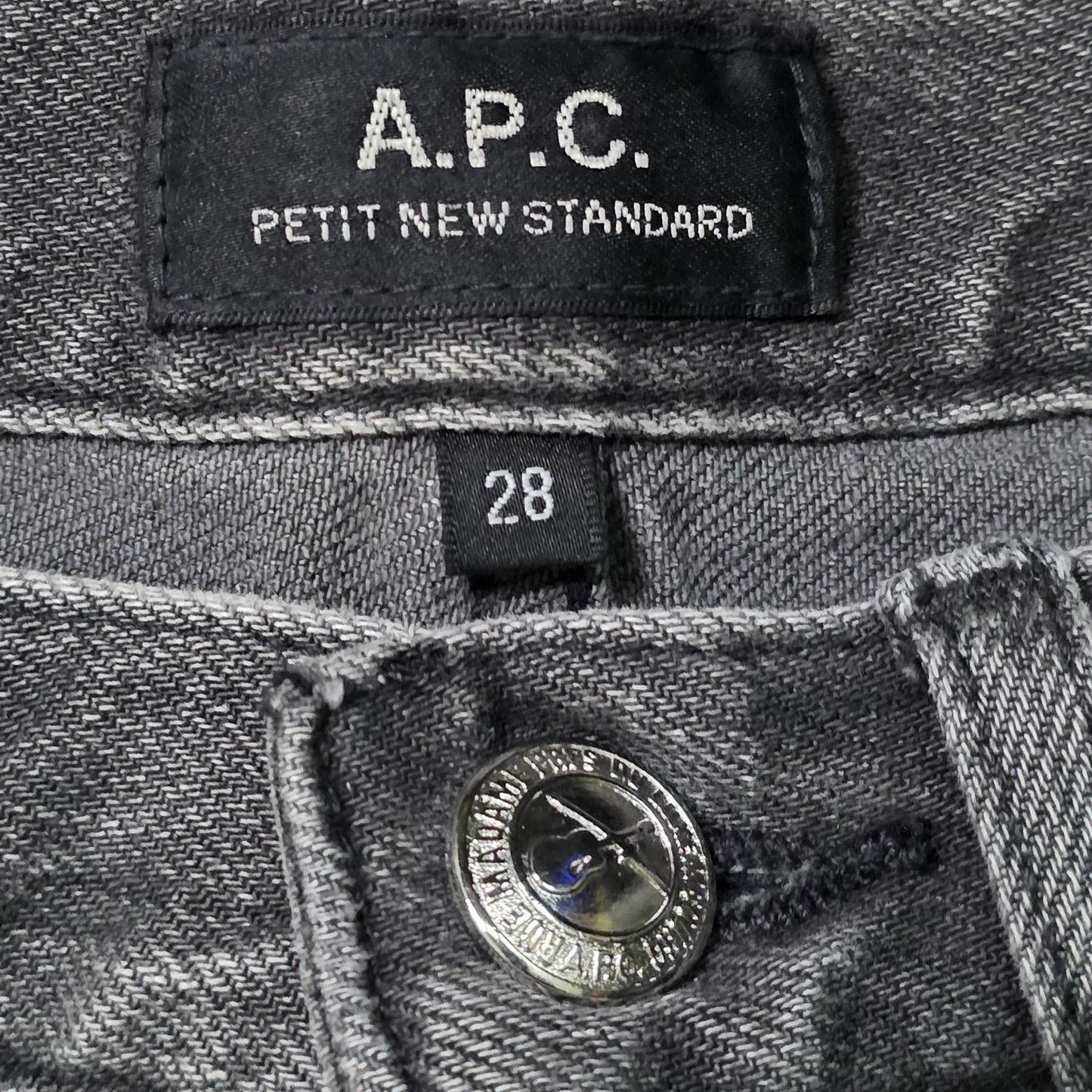 APC Petit New Standard Jeans Men 28 Dark Grey Denim Slim Fit