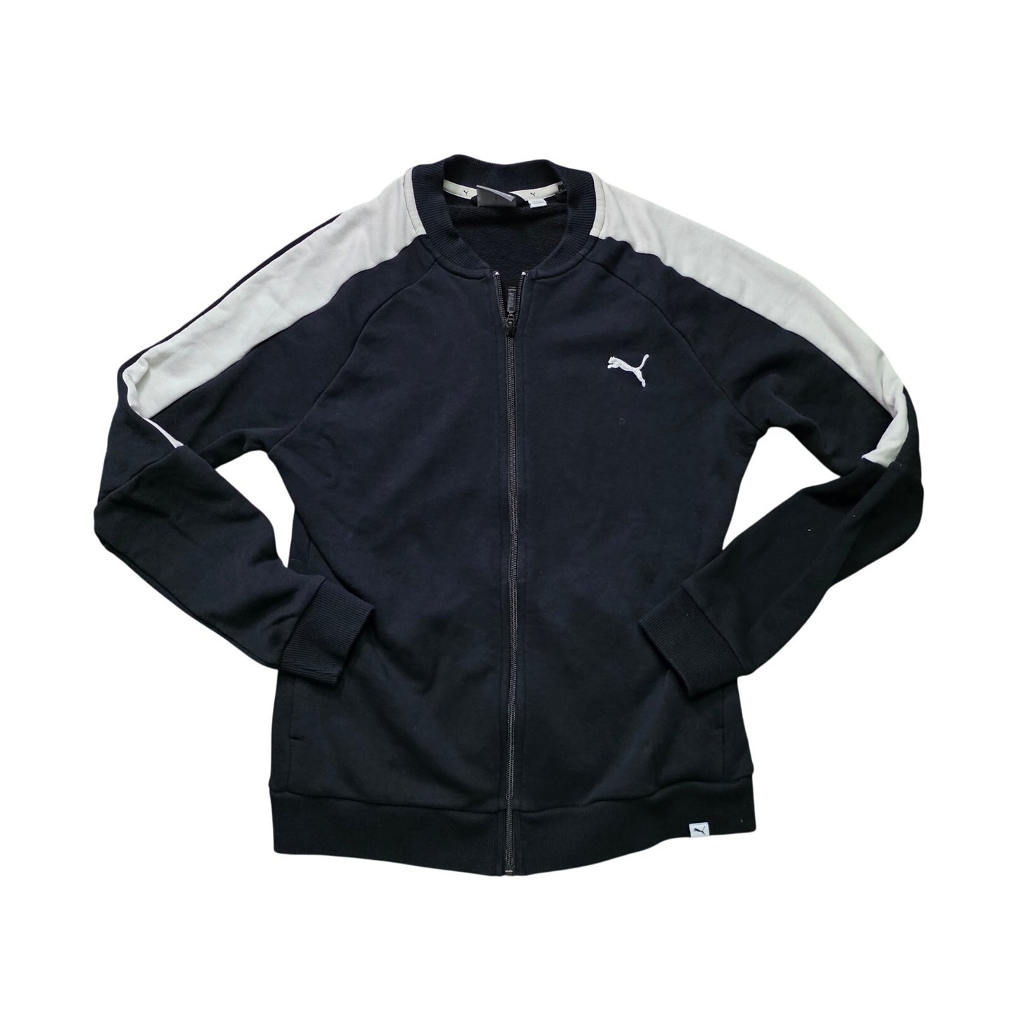 PUMA Track Jacket Men’s Large Black Full Zip Athletic