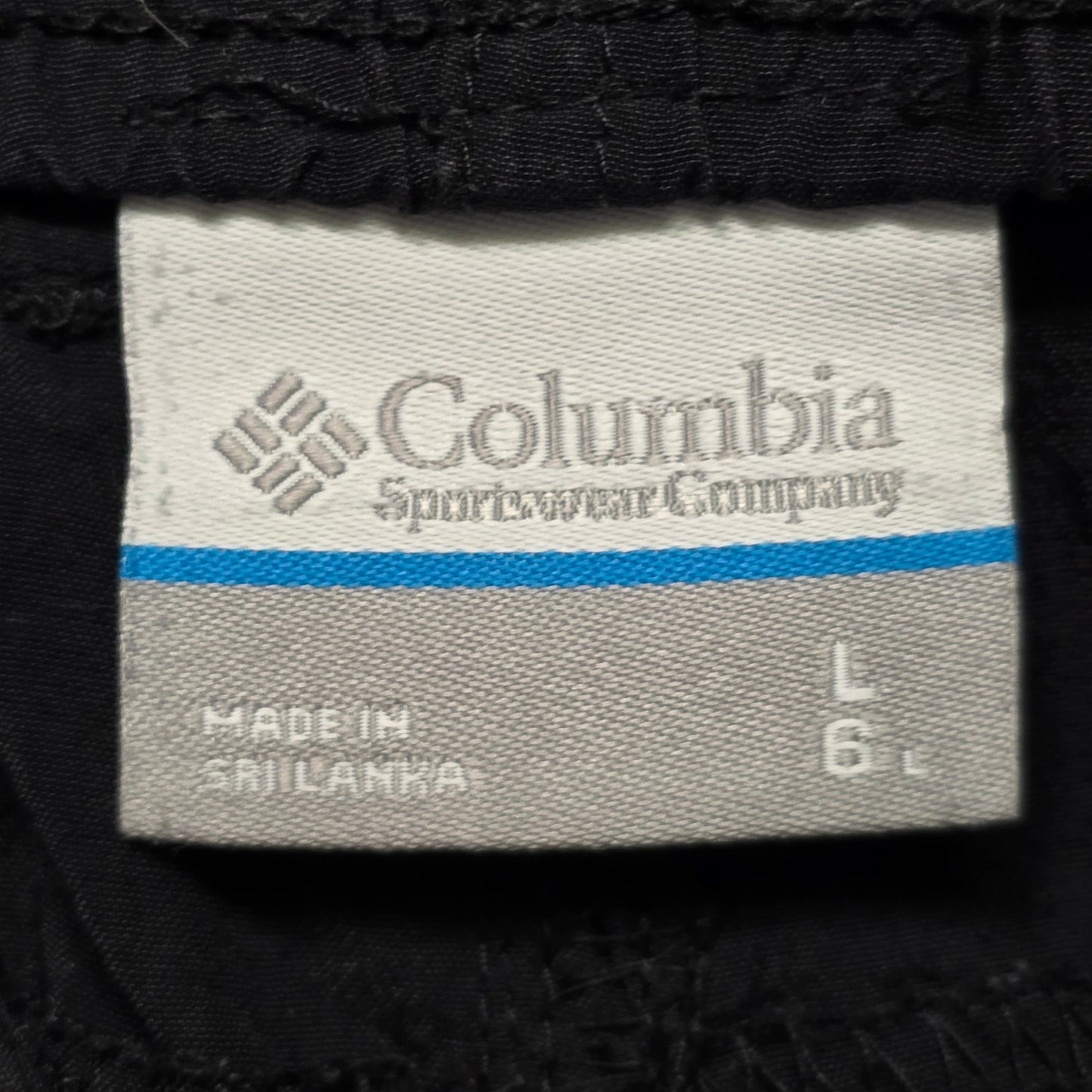 Columbia Hiking Shorts Men L Black Lightweight Nylon