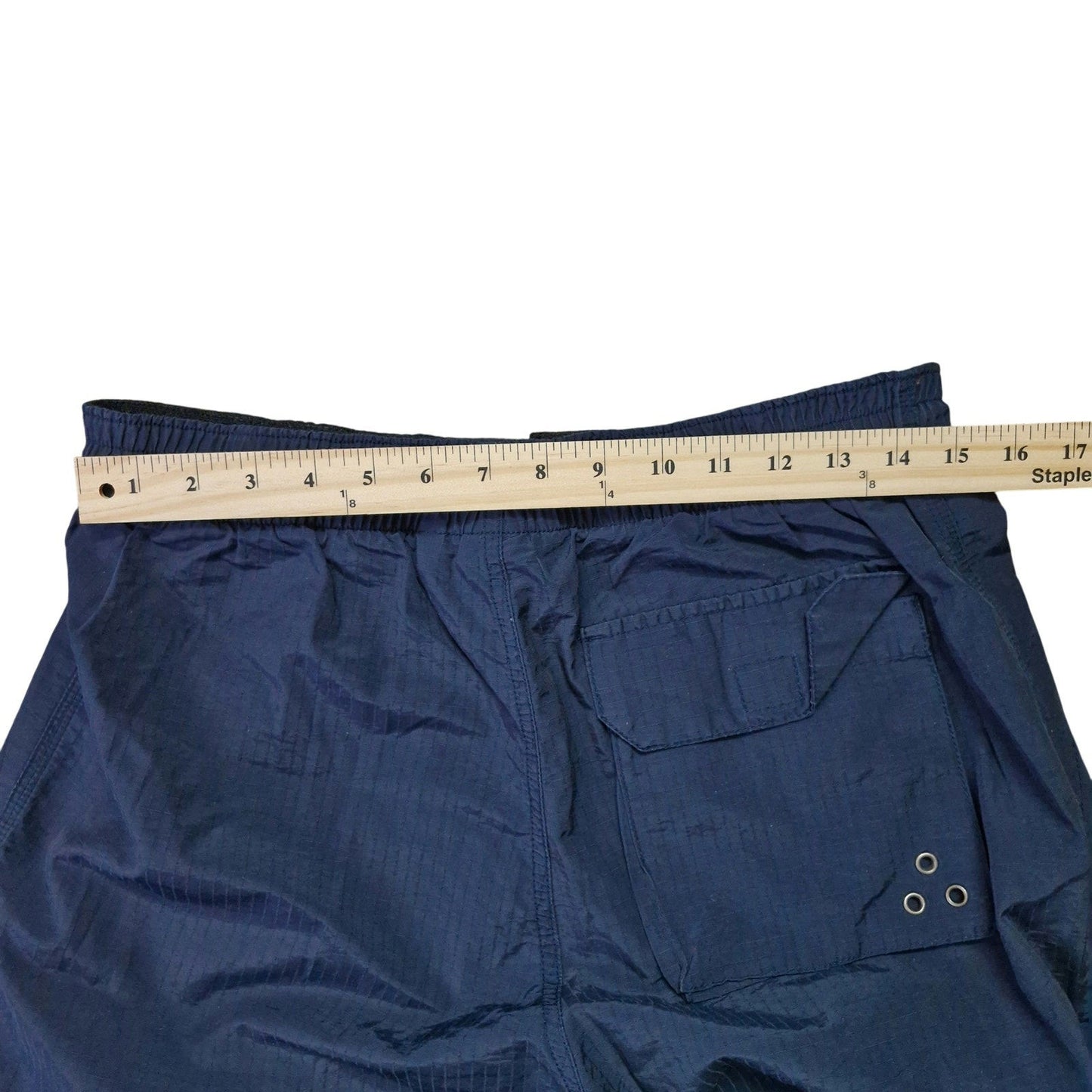 Y2K Vintage Navy Blue Cargo Windbreaker Pants Men’s Size M Baggy Nylon
