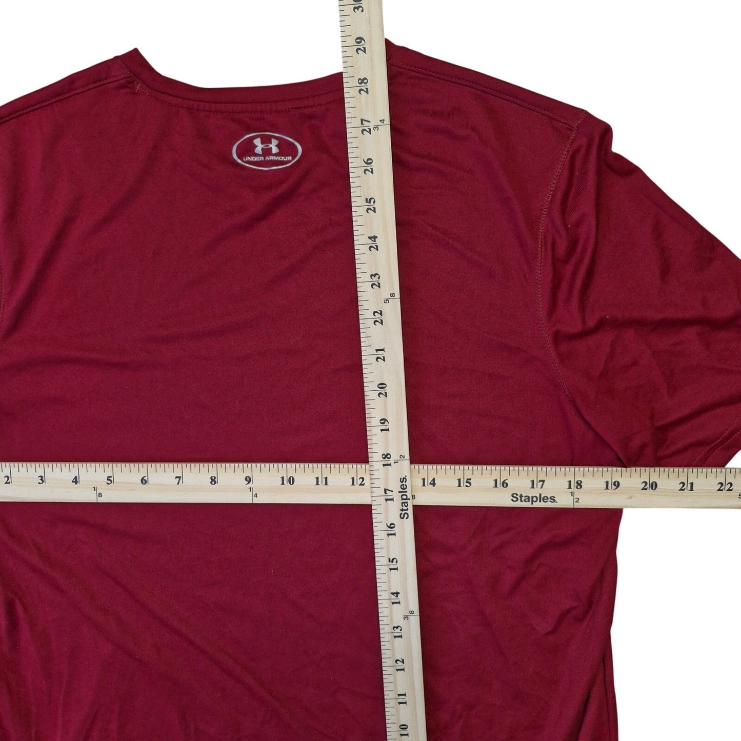 Under Armour Cardinal Red Team Tech Loose Tee Mens Small