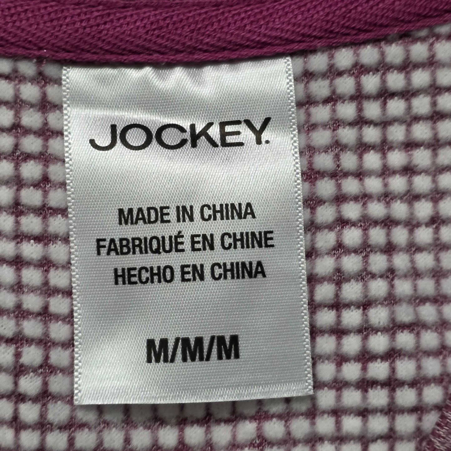 Jockey Active Thermal Sweater Women M Pink Long Sleeve Kangaroo Pocket NWT