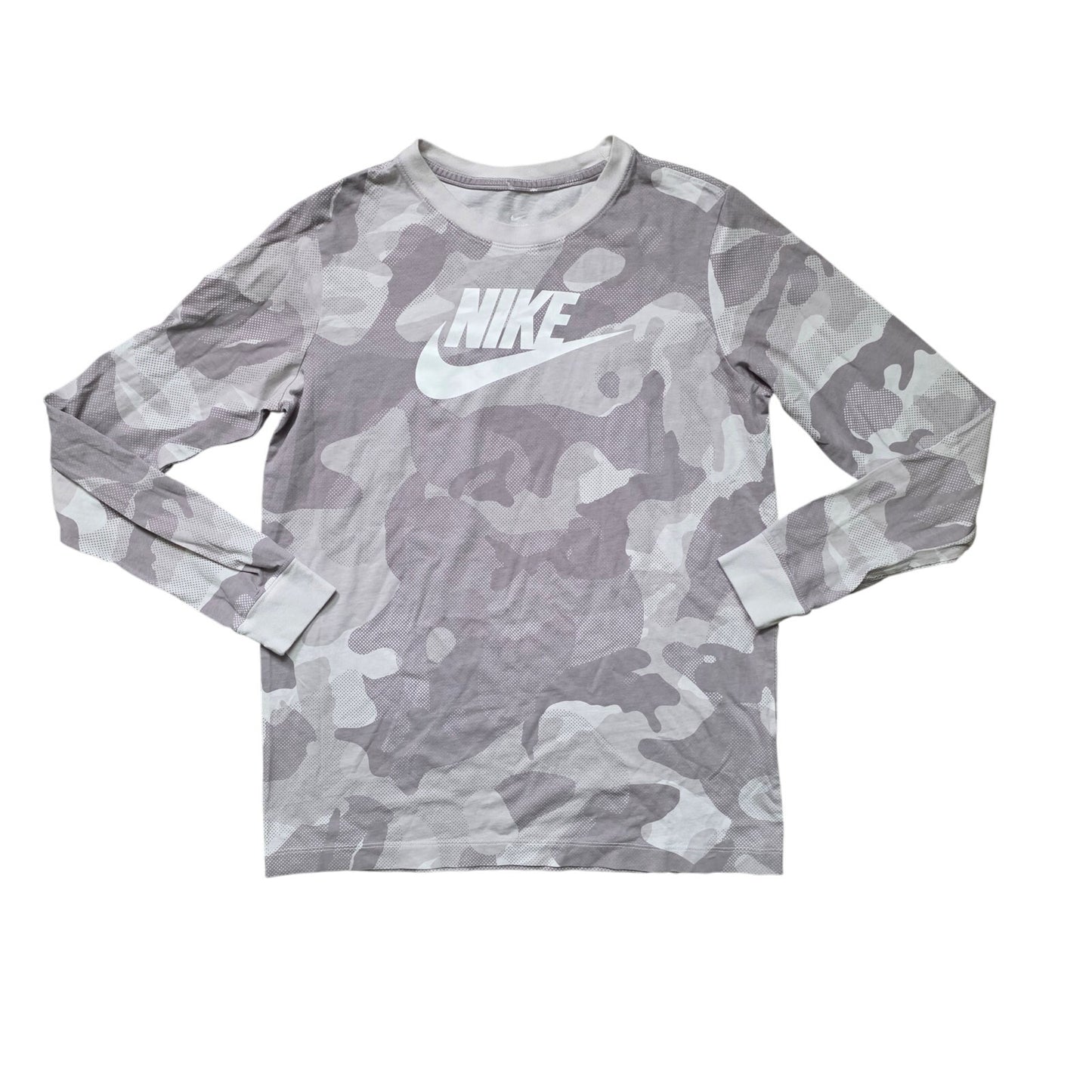 Nike Camo Long Sleeve Stretch T-Shirt Men’s XL Gray White Collar