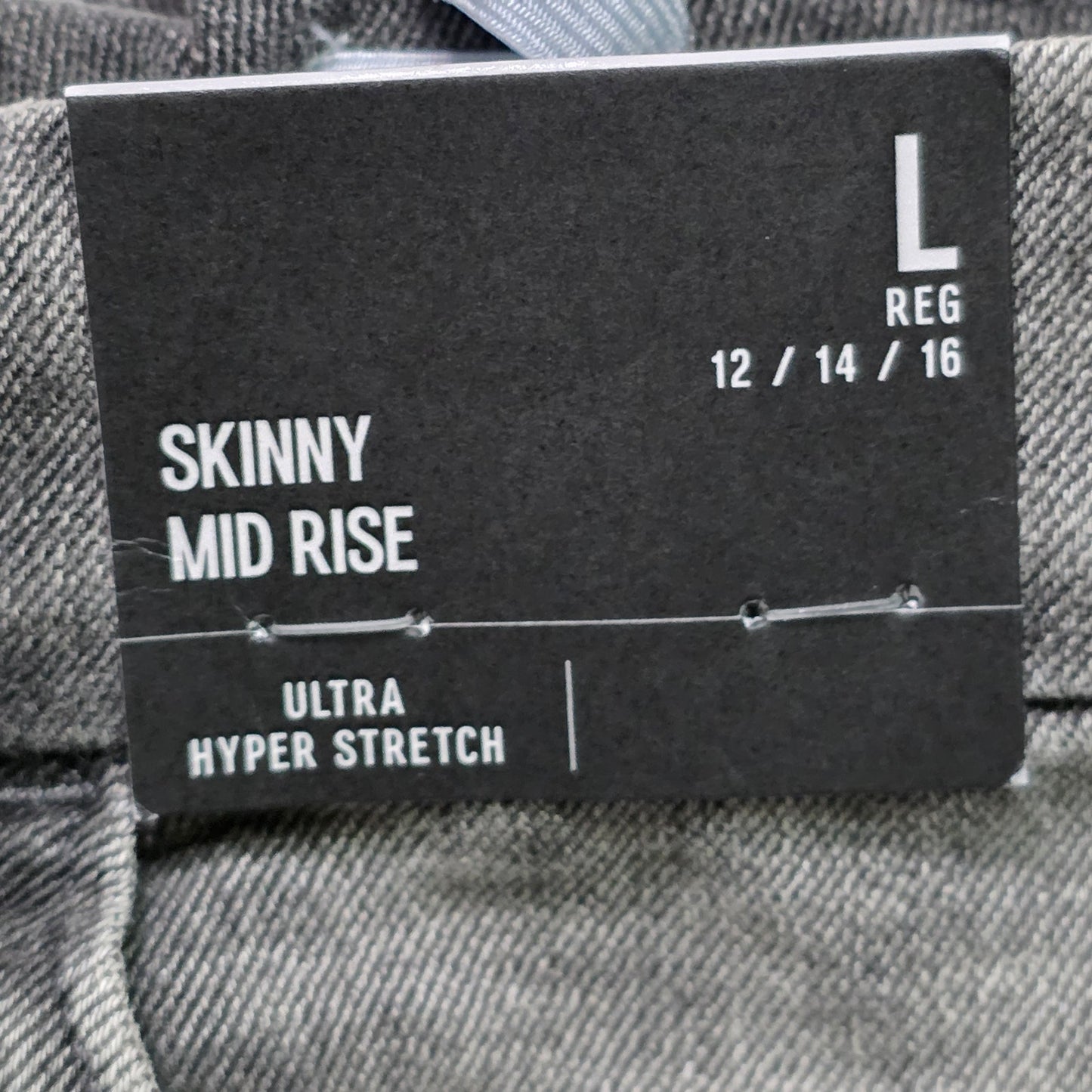 Express Mid Rise Skinny Jeans Women’s L Gray Ultra Hyper Stretch NWT