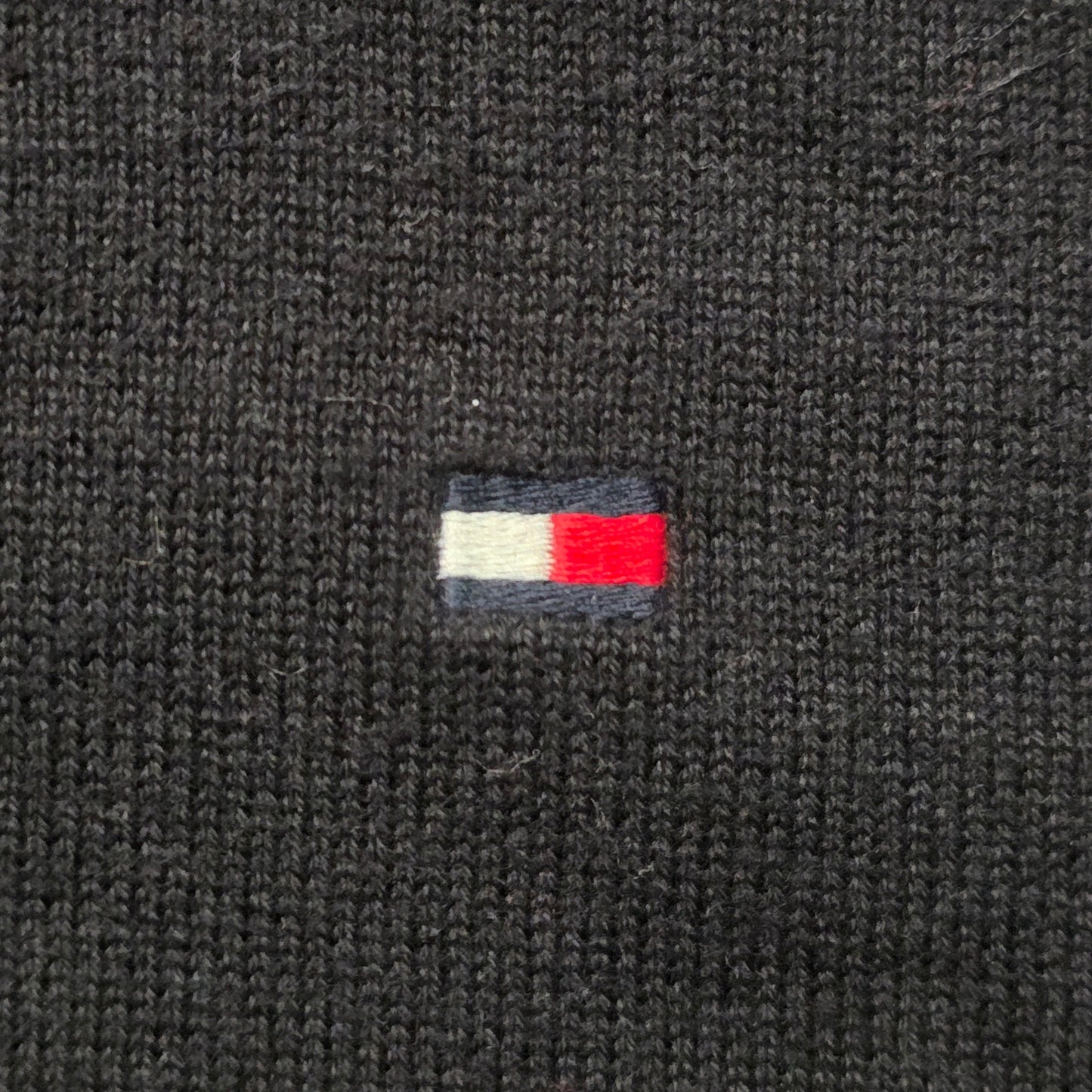 Tommy Hilfiger Pullover Sweatshirt Men S Black V-Neck Long Sleeve