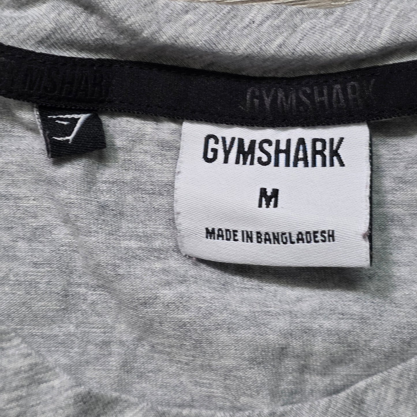 Gymshark Power T-Shirt Men M Light Gray Oversized Core Marl