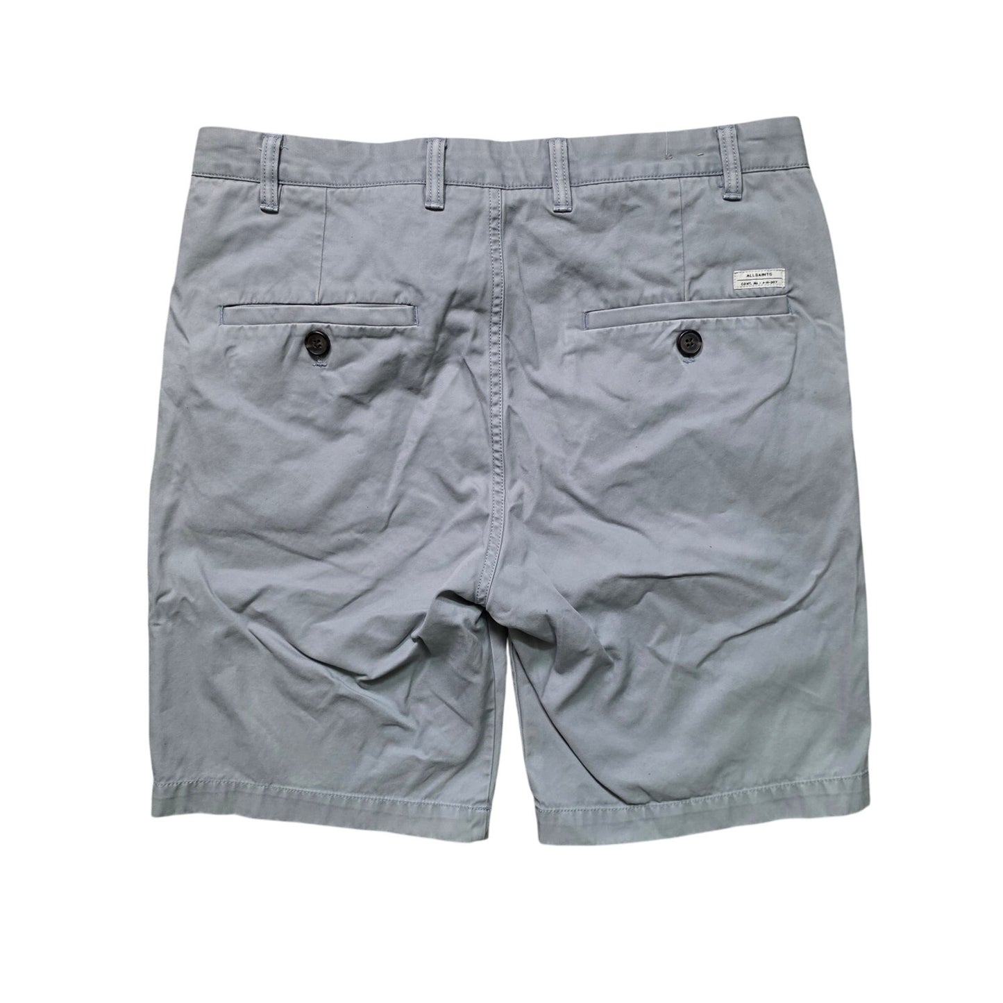 AllSaints Chino Shorts Men’s 32 Light Gray Cotton Stretch