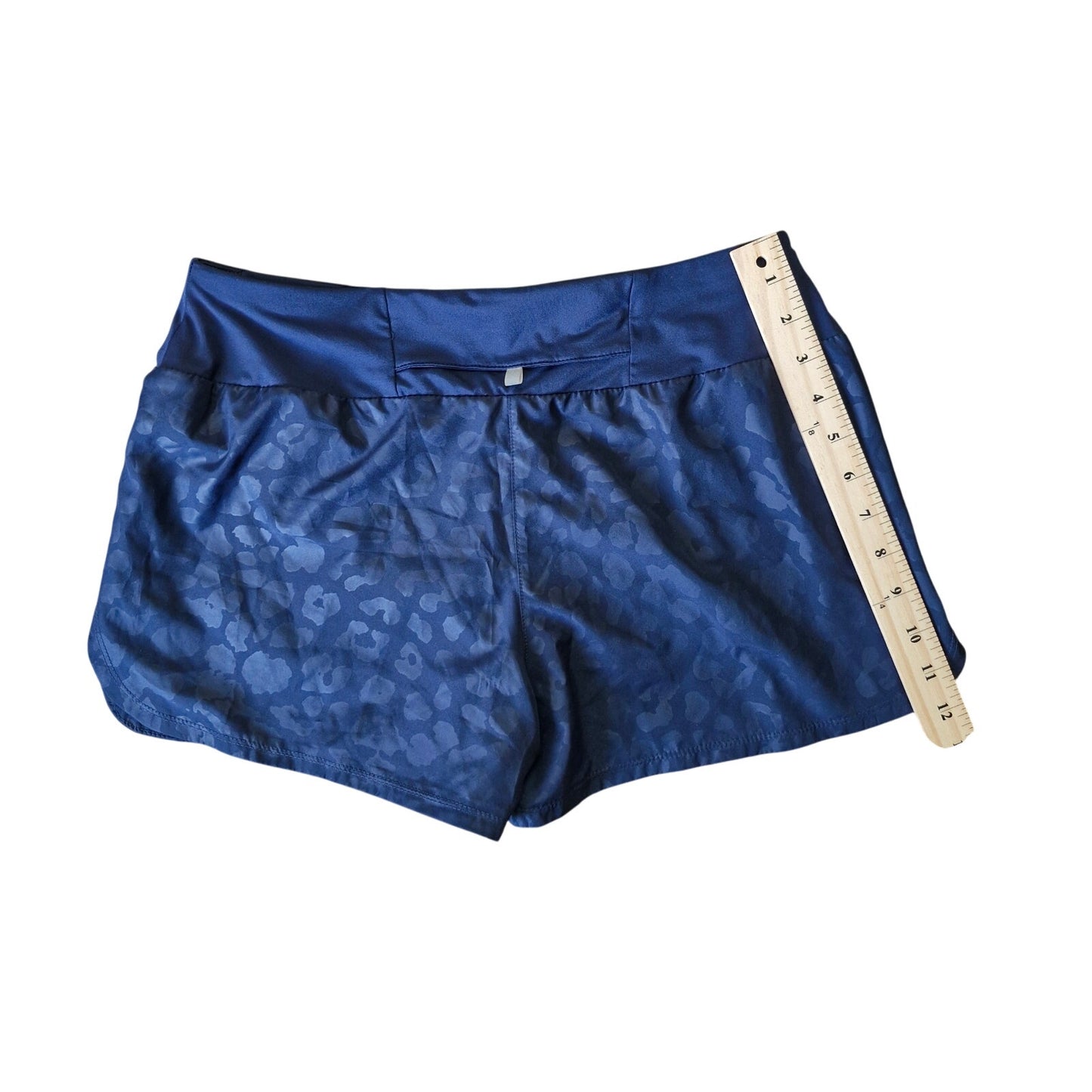 Nike Dri-Fit Blue Cheetah Print Running Shorts Women’s Size Medium