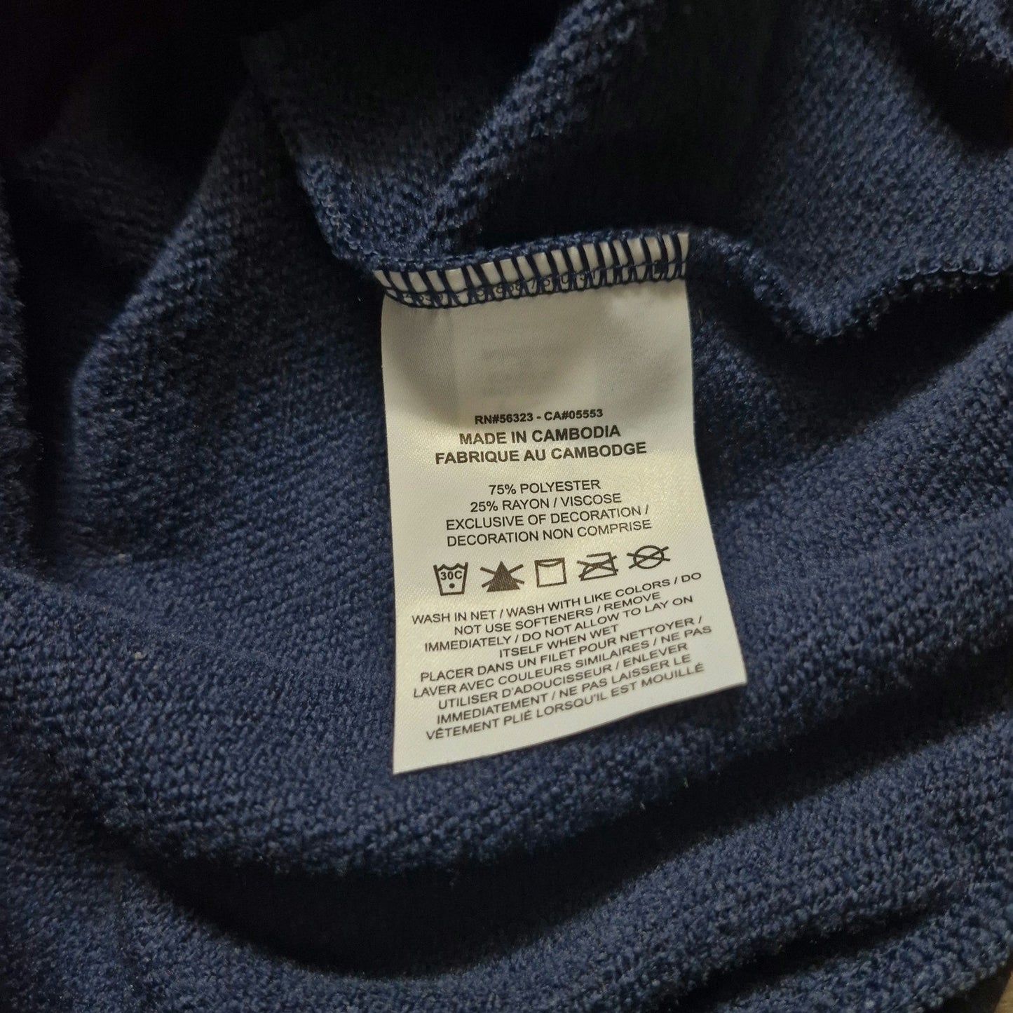 Nike Standard Fit Dri-FIT Navy Long Sleeve Pullover Sweatshirt Hoodie Men’s Medium