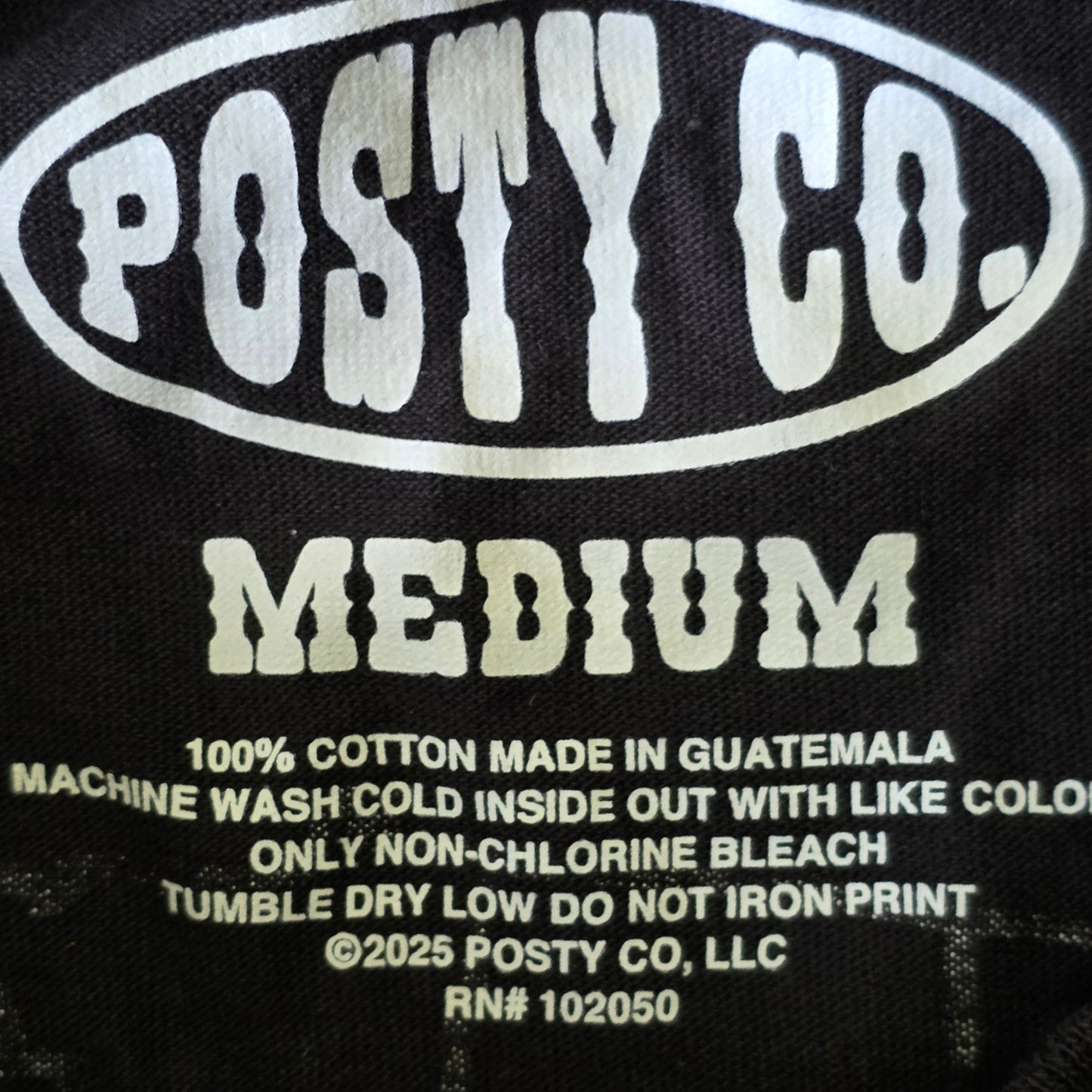 Post Malone U.S. Tour 2025 T-Shirt Men’s M Black Graphic Posty Co. NWT