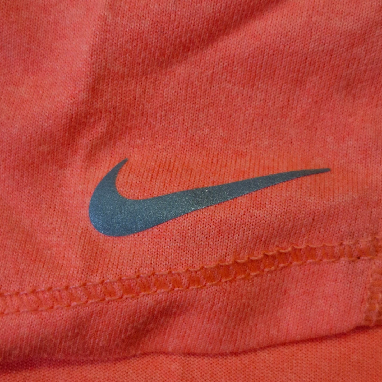 Nike Women’s Dri‑Fit Orange Black Mesh Long Sleeve Top Size Small Moisture‑Wicking Athletic Tee